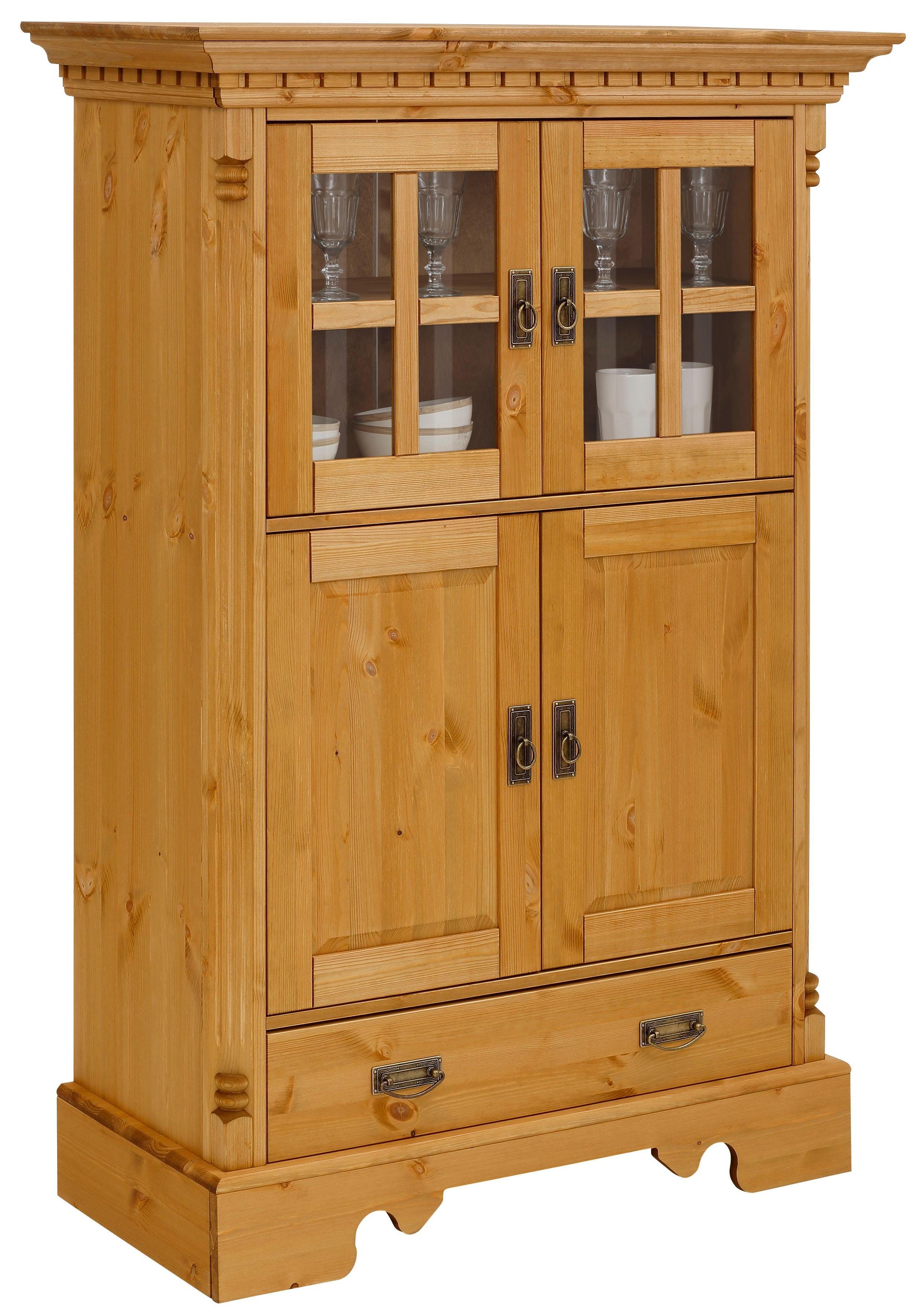 OTTO home Highboard Milan, Vitrine, Breite 102 cm, Massivholz, FSC®-zertifiziert
