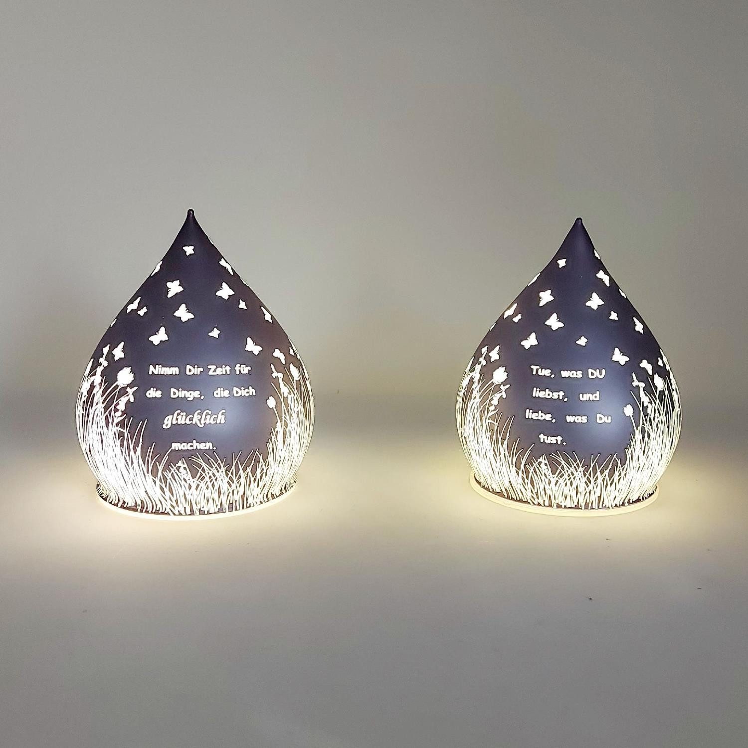 formano LED Tischleuchte Sprüche, Farbe: Lila, Motiv: Sprüche günstig online kaufen