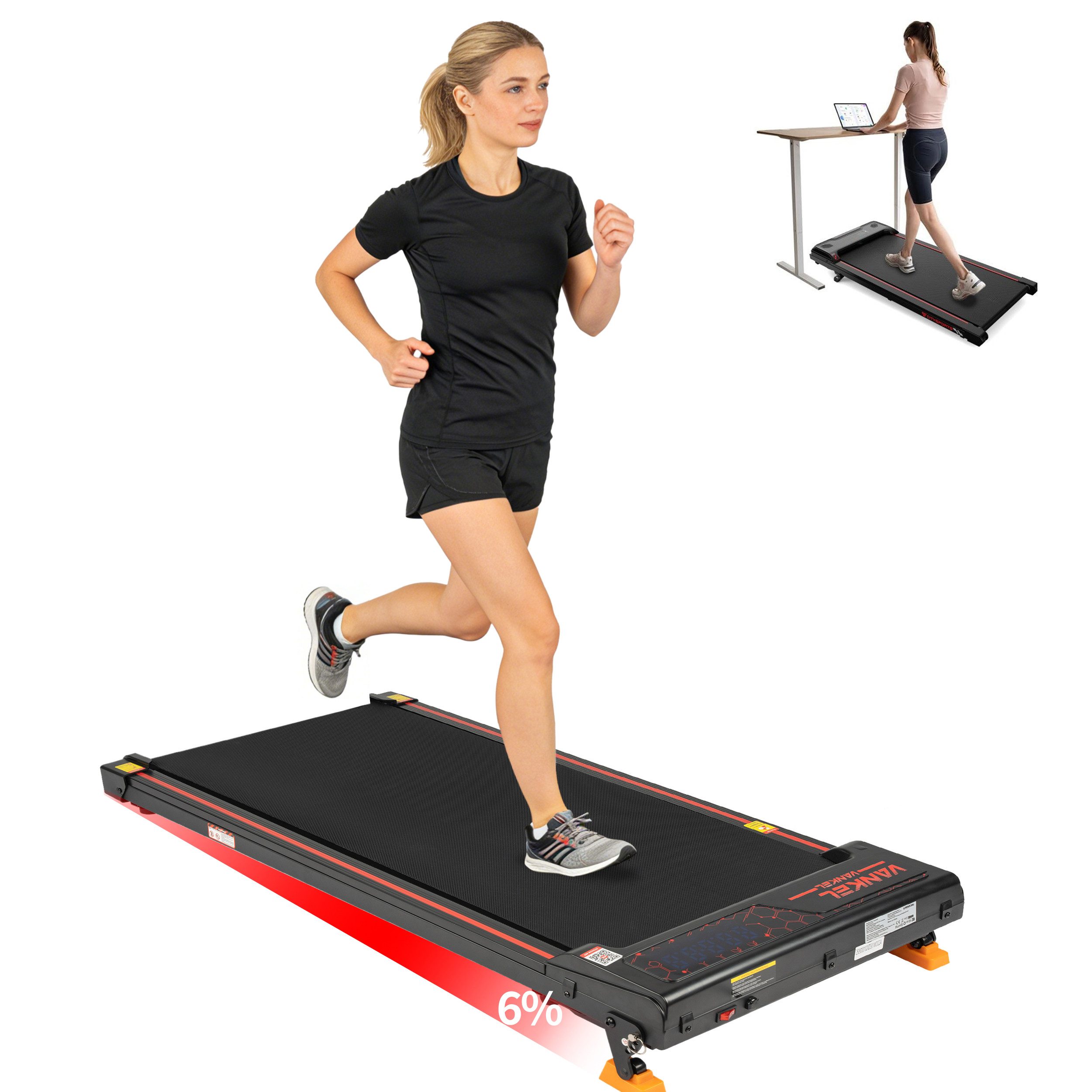 Laufband Walking Pad, Laufband klein für zur hause, 1–6 km/h, bis 110 kg
