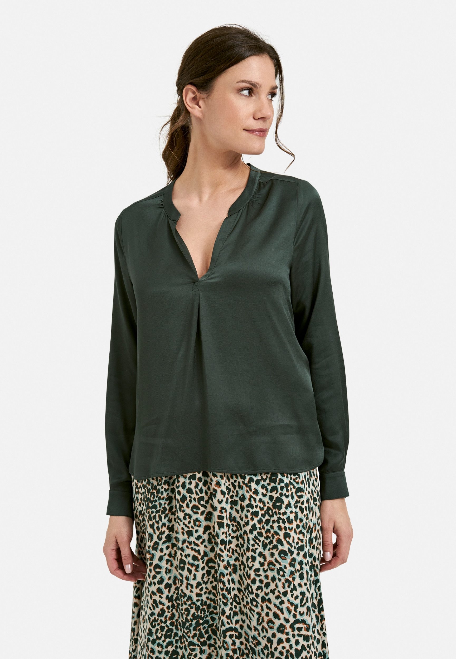 Hemdbluse BLOUSE W NECKPANEL