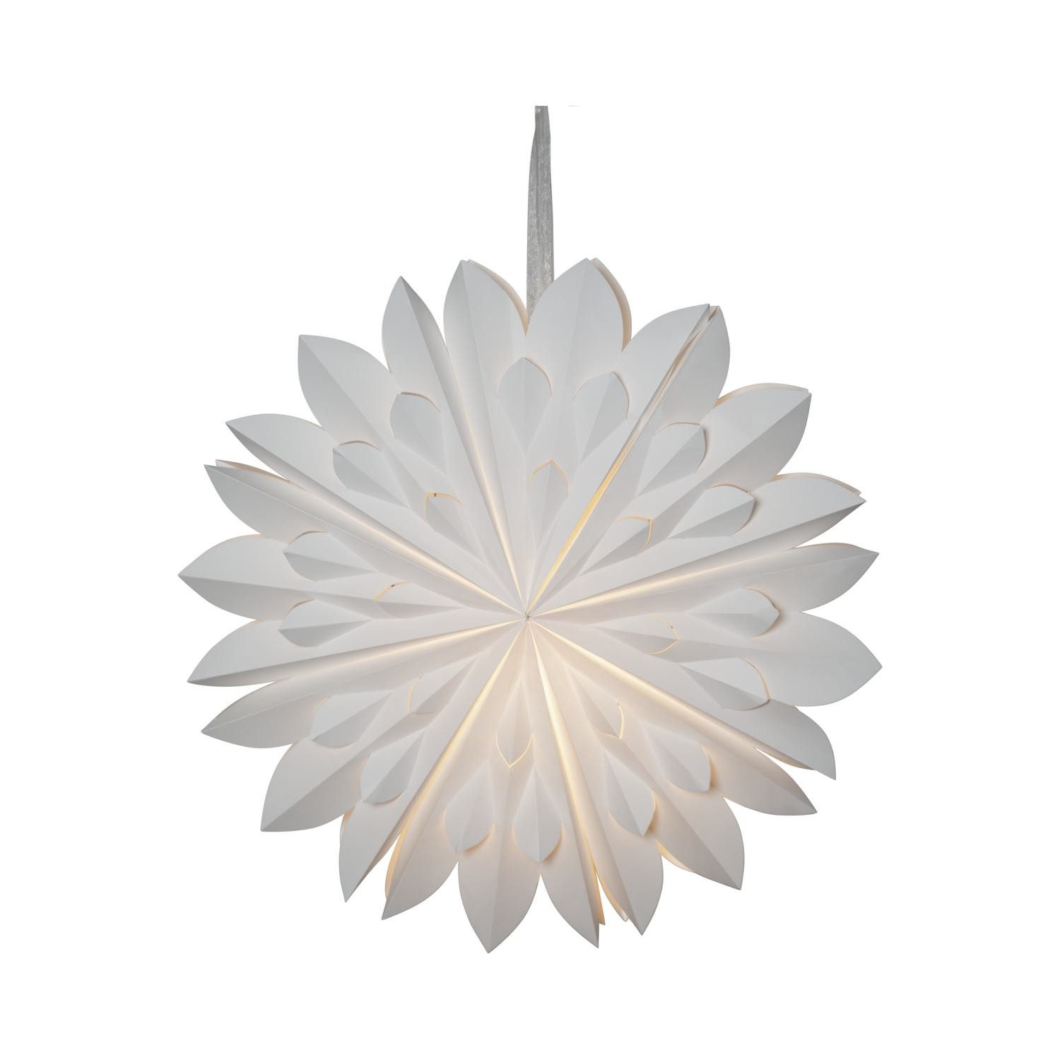 STAR TRADING LED Dekolicht Clipp, Großer Papierstern,Clipp', weiß, Schneeflocke, Ø 60cm