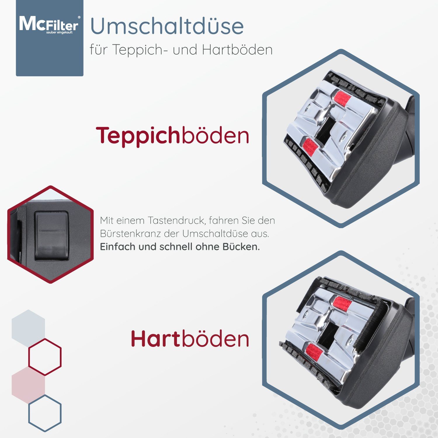 McFilter Kombidüse Staubsaugerdüse … für S6, … Serie, (7253830) 285-3 35mm Miele S7 Miele S8 B08NW6B164, S8 sowie SBD AllTeQ S7 Einrast-und passend und Parkfunktion S5, S3, und Bodendüse 35mm Staubsaugerdüse B08NW6B164, (S3, Einrast-und Parkfunktion Anschluss Serie, Düse Alternative S5, Anschluss Staubsauger S6, 1-tlg), für Staubsauger mit mit sowie