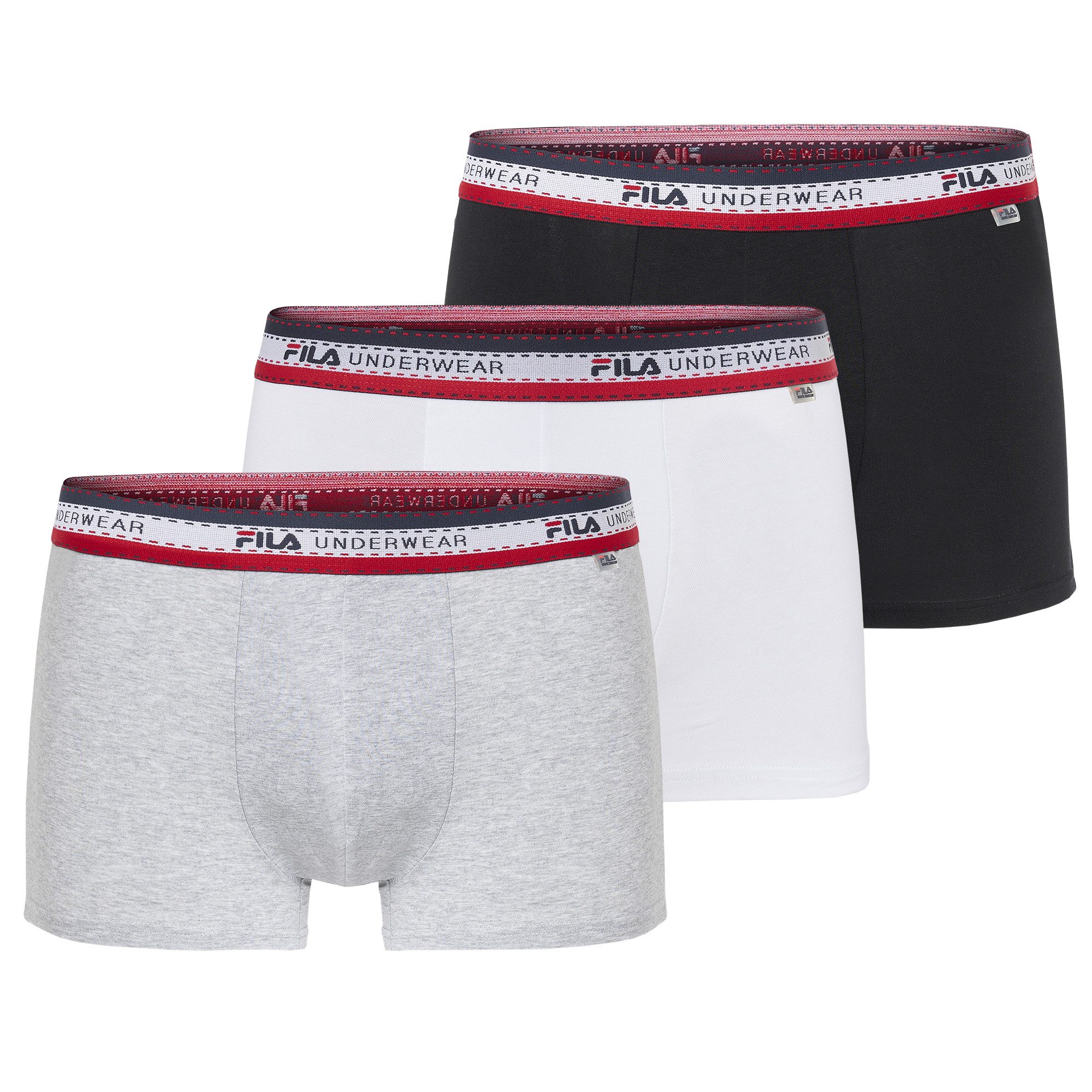 Fila Boxershorts MAN BOXER SHORTS (3er Pack) elastischer Logo-Webbund, ohne Eingriff