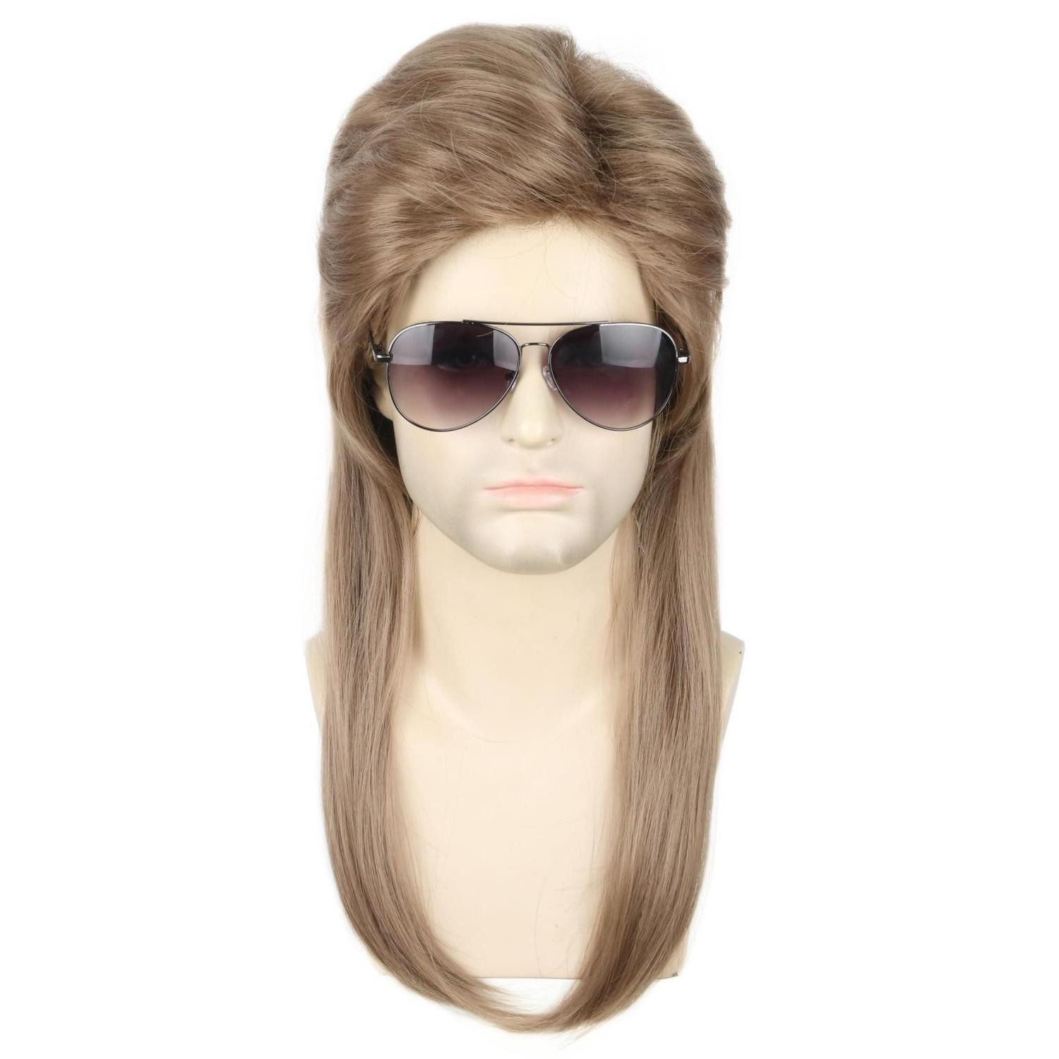 LuxusKollektion Kostüm-Perücke Perücke Vokuhila Herren Damen 70er 80er Fasching Karneval Blond-18T