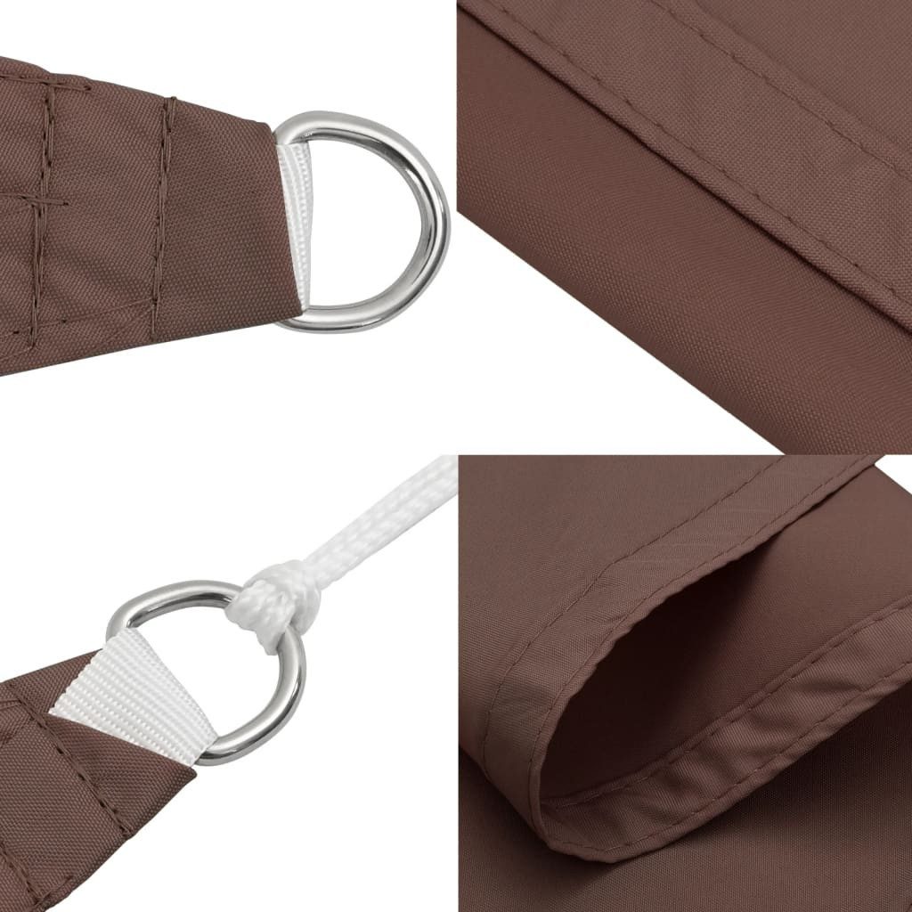 vidaXL Sonnensegel Sonnensegel Oxford-Gewebe Dreieckig 4x5x5 m Braun, (1-tlg)