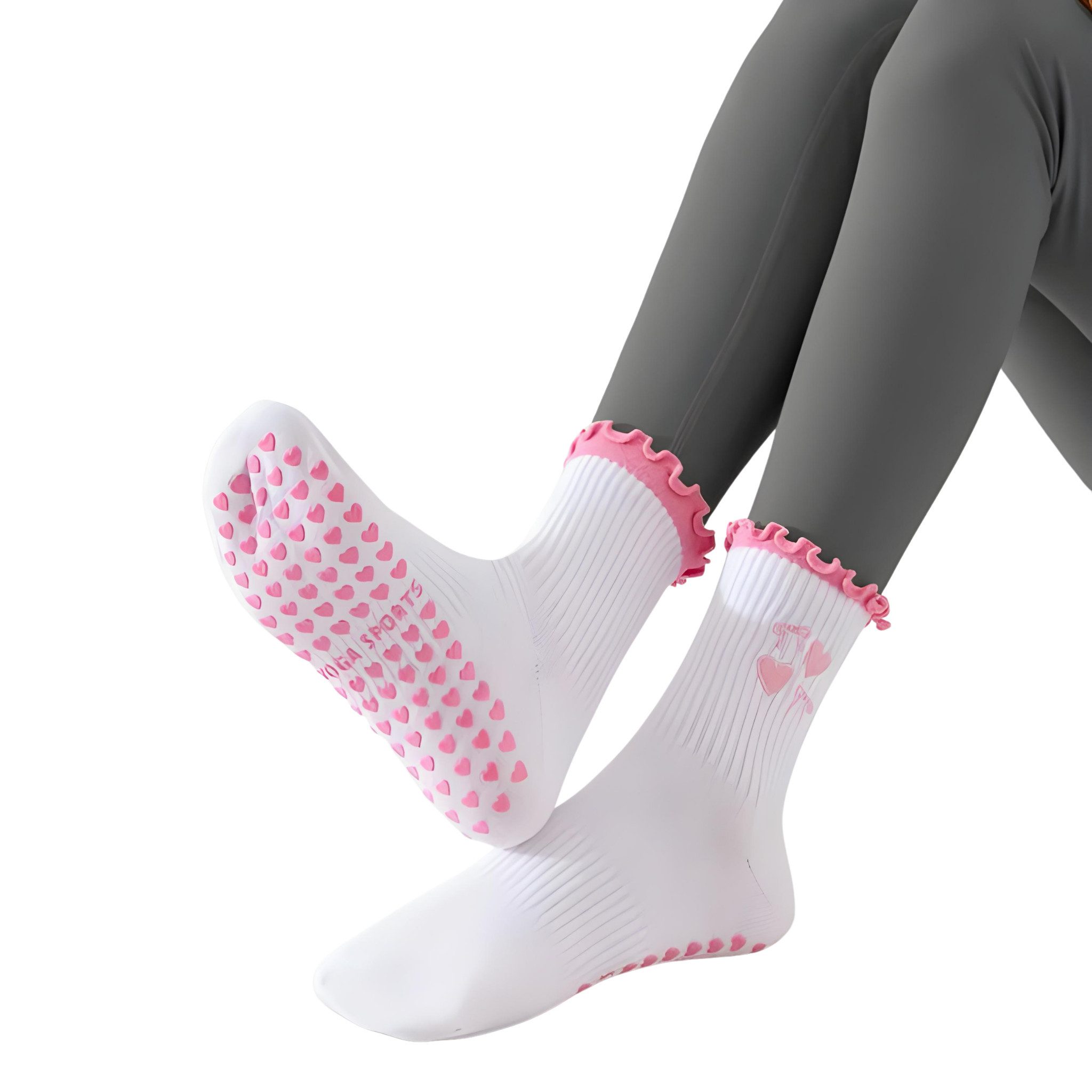 NEXORA Sportsocken Yoga Socken Damen rutschfest – Anti-Rutsch Pilates Fitness Socken (Paar, 1-Paar, 1 Paar) Rutschfeste Damensocken, ideal für Yoga oder Pilates