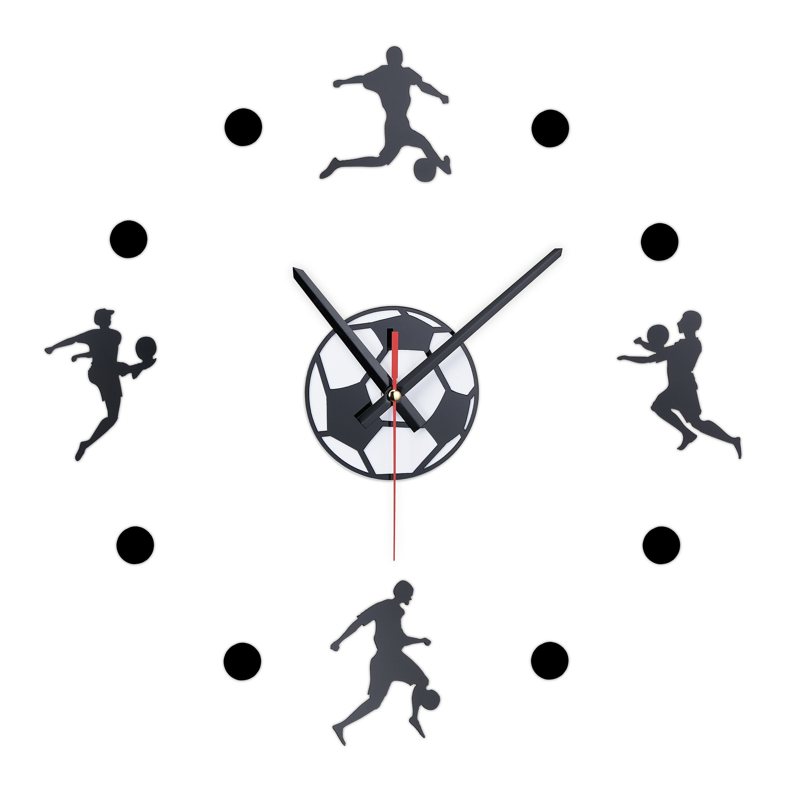 relaxdays DIY "Fußball" Wanduhr Wanduhr