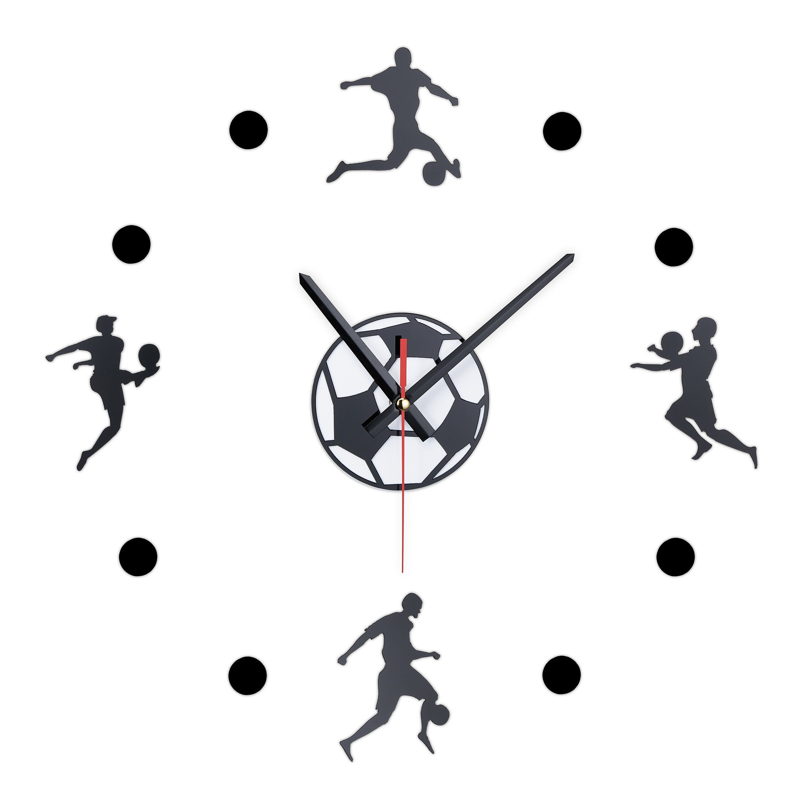 relaxdays Wanduhr DIY Wanduhr "Fußball" günstig online kaufen
