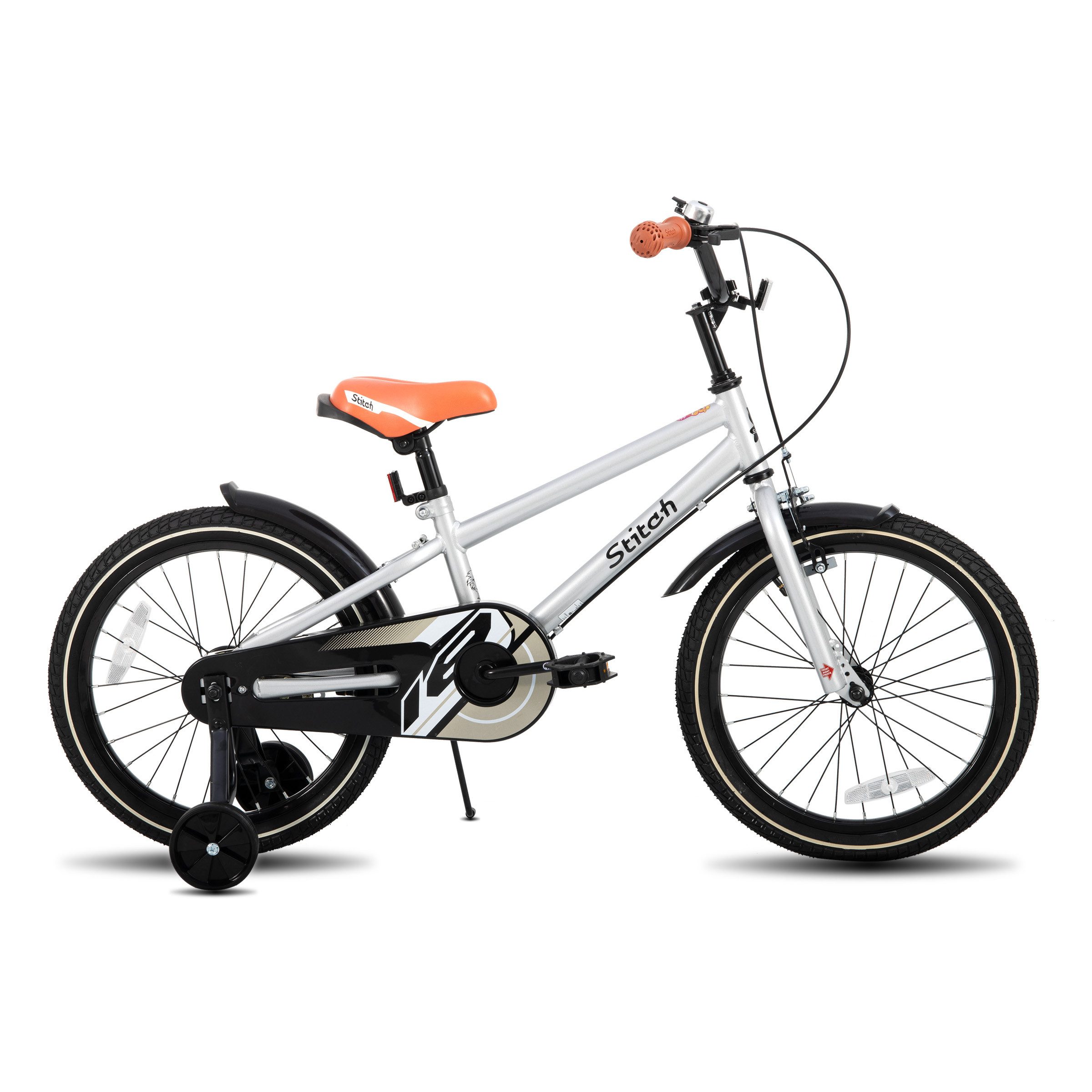 JOYSTAR Kinderfahrrad Totem 12/14/16/18/20 Zoll Kinderfahrrad für 2-11 jährige Jungen, mit Stützräder, Kotflügel, Front and rear dual brakes, Reflektorplatte