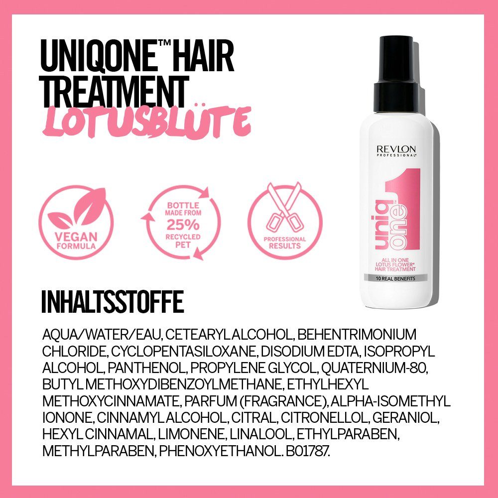 150ml REVLON Pflege All Treatment PROFESSIONAL Uniqone Hair One Lotus In Leave-in