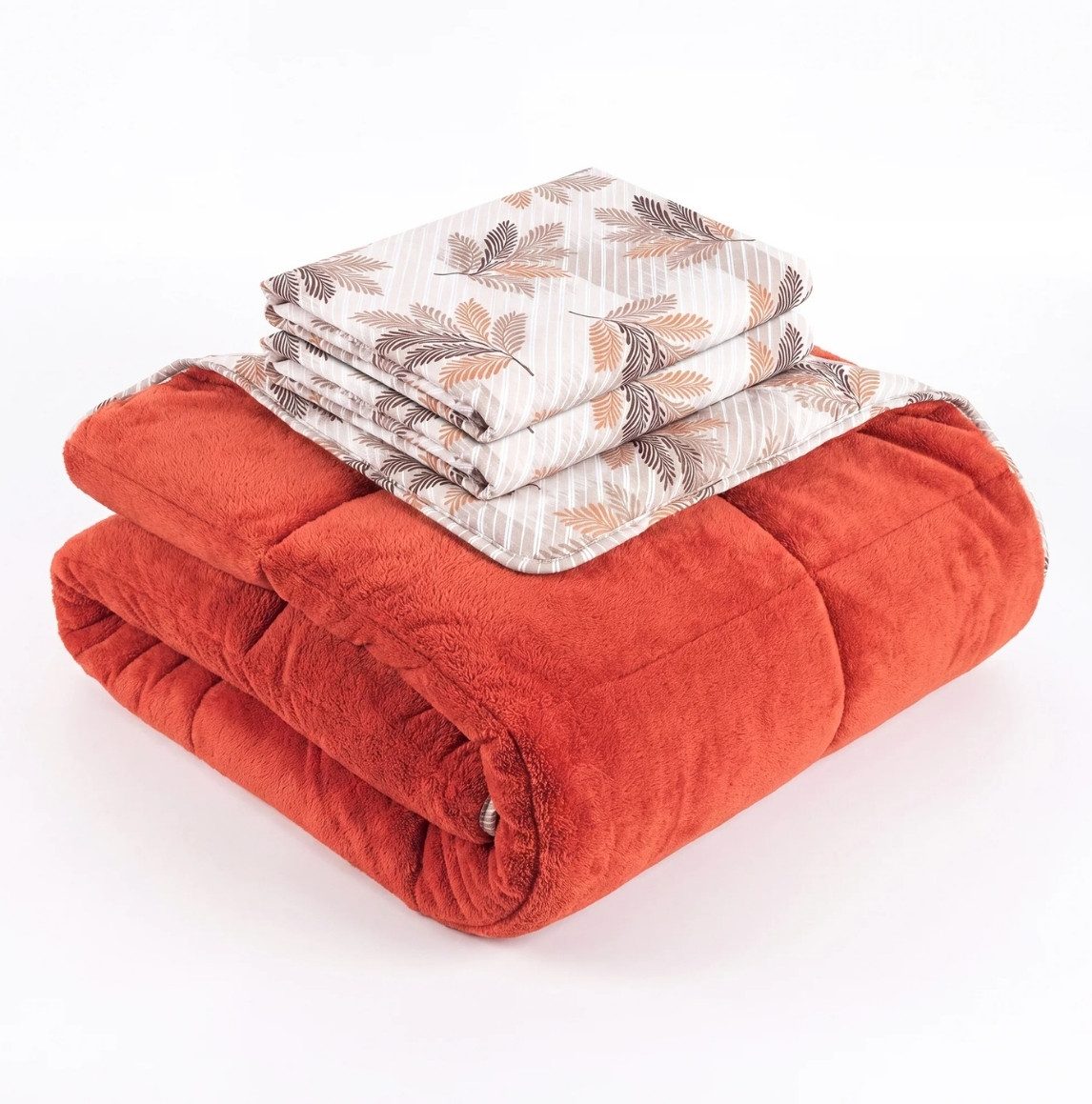 Formeya Einziehdecke Luxus Wellsoft Bettdecke 200x200 cm Wendbar mit Kissenbezug – Bild 5 von 5
