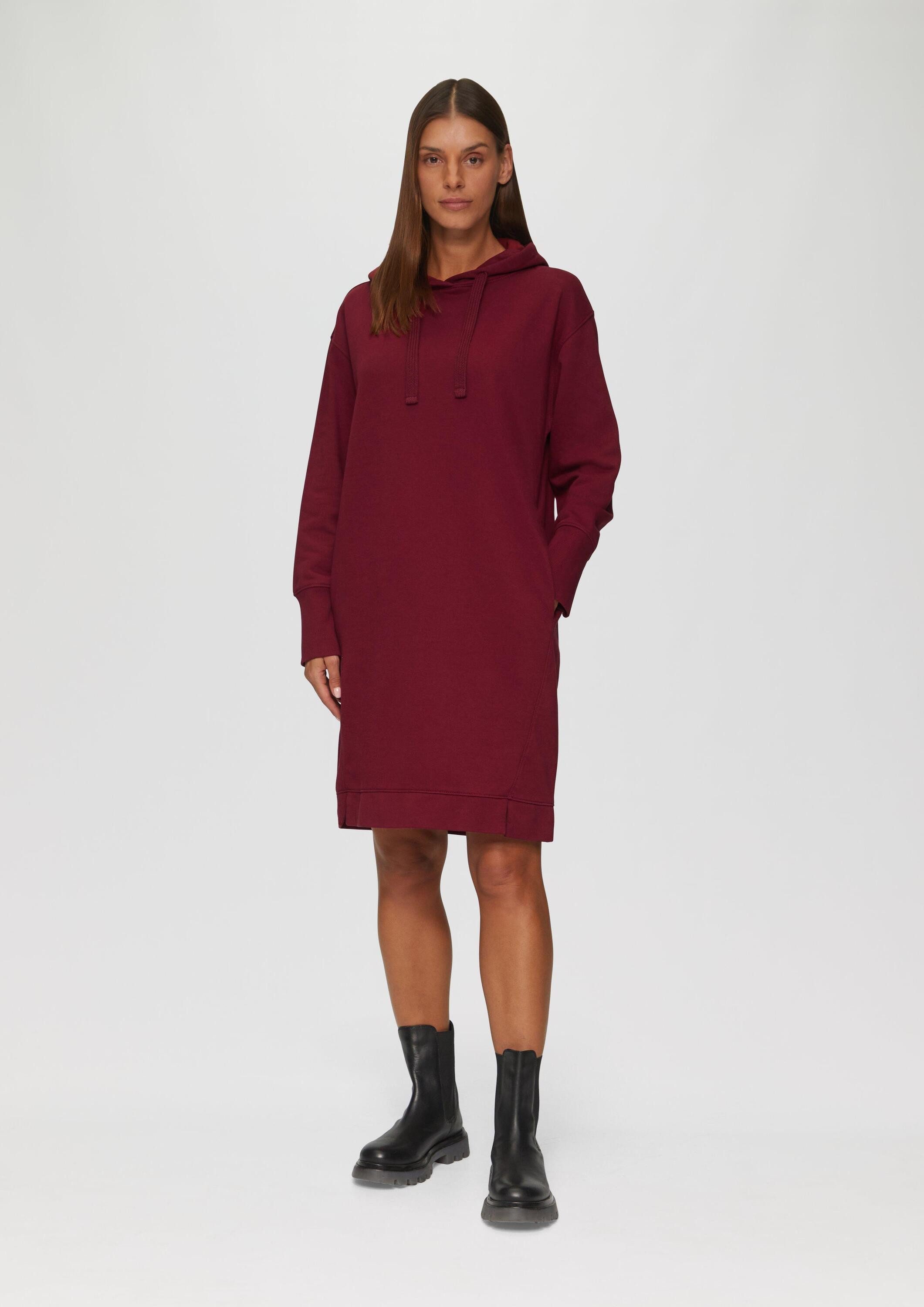 s.Oliver Minikleid Kleid Sweatkleid mit Eingrifftaschen und vorgesetzter Seitennaht