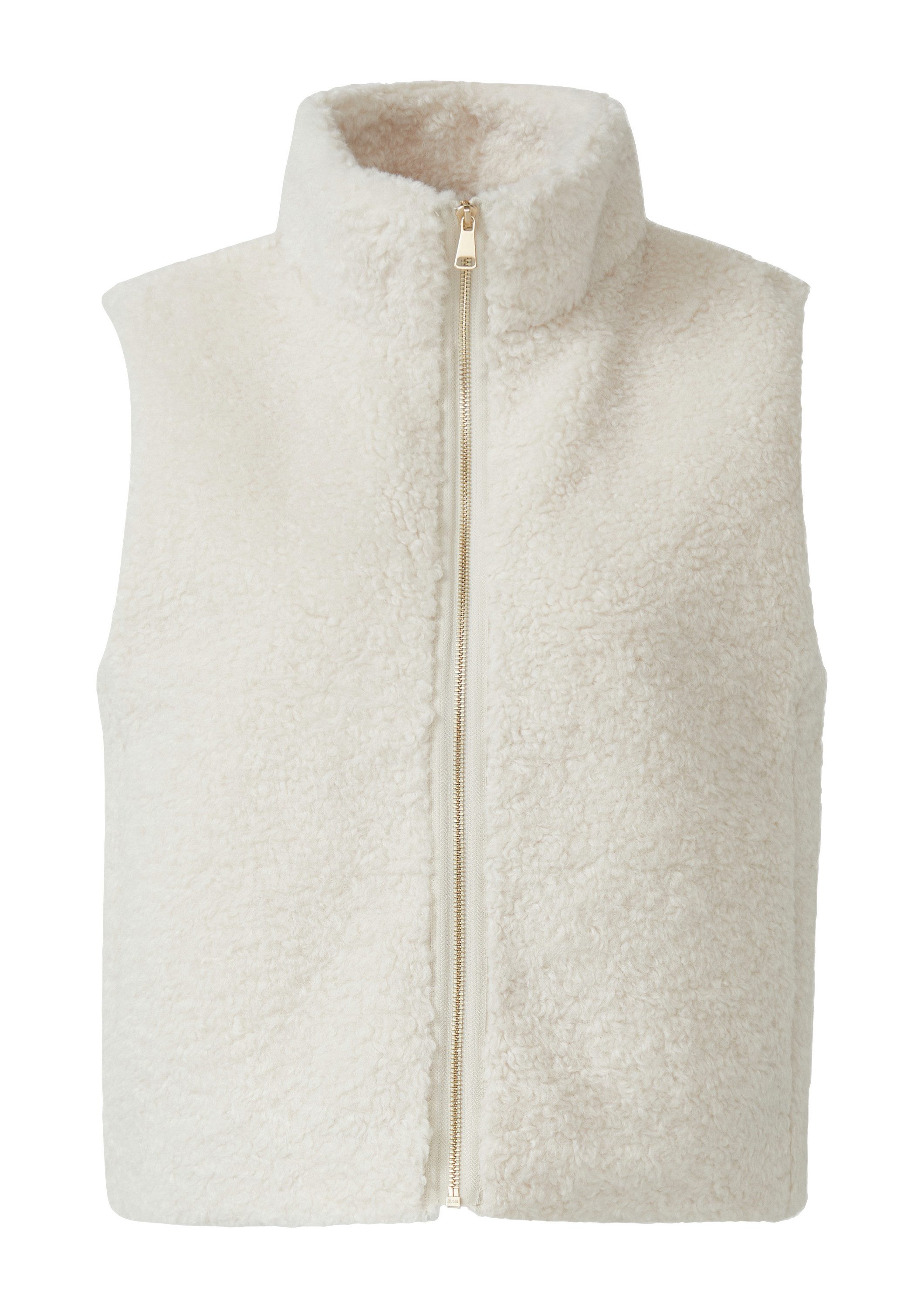 s.Oliver Outdoorjacke Outdoor-Weste Weste aus Teddyplüsch mit Eingrifftasch günstig online kaufen