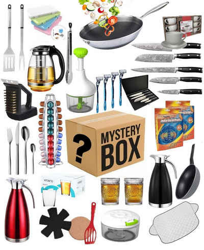 KESSMANN Wundertüte Geschenkbox Überraschungsbox Mystery Box mit 10 Artikeln Wert 120€, Restposten Sonderposten Neue Artikel Mix Geschenk