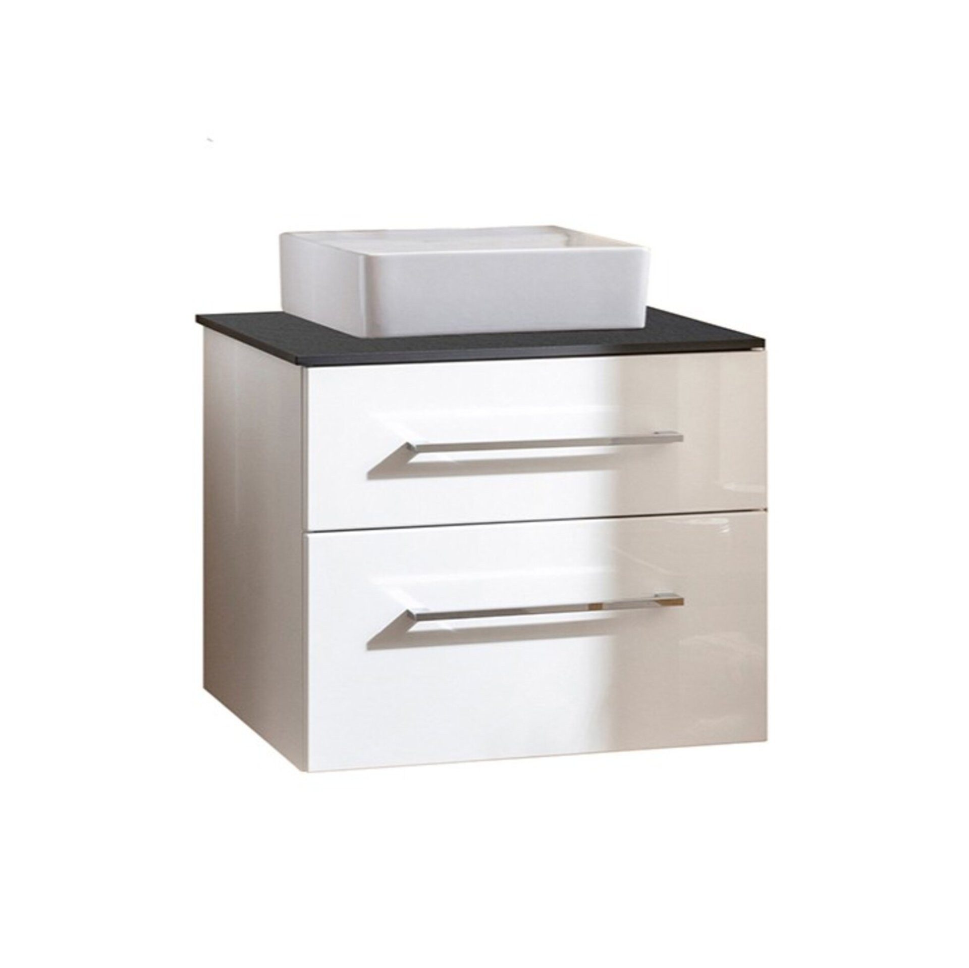 Badmöbel-Set Fackelmann OXFORD Badmöbelset 3-teilig, 60 cm, Weiß, Keramik