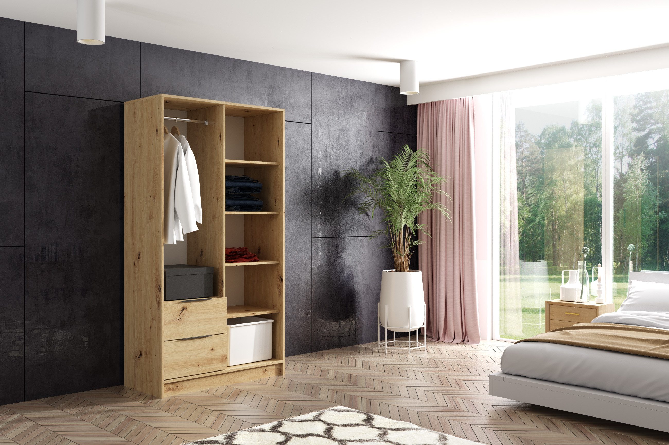 ALTDECOR Drehtürenschrank NERA (Kleiderschrank Garderobenschrank mit günstig online kaufen