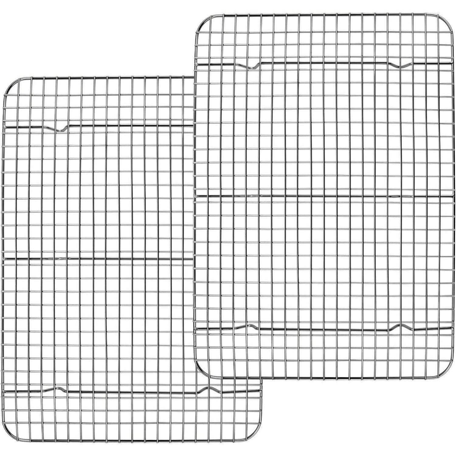 LuxusKollektion Abkühlgitter Abkühlgitter Edelstahl Rechteckig Backgitter 2er Set 38,9x28,5x2cm
