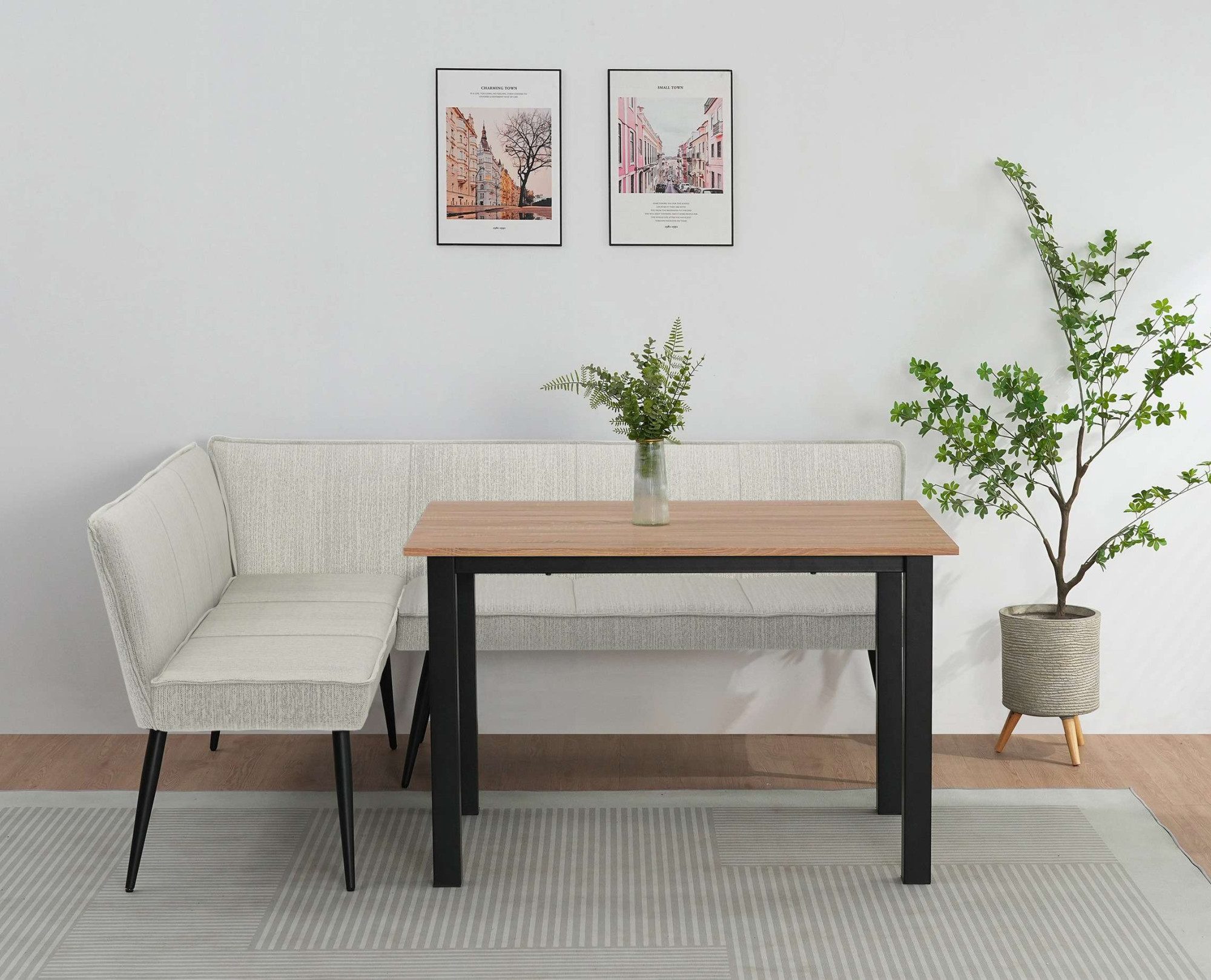 OTTO home Essbank Ianna, gepolsterte Rückenlehne und Sitzfläche