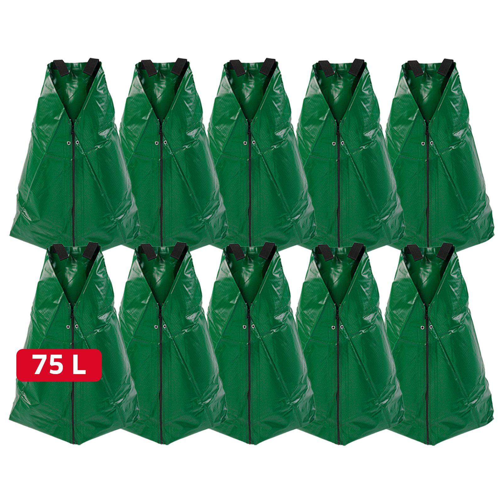 NOOR Bewässerungssystem FROGBAG 75 Liter - erweiterbare Baumbewässerung, (10-tlg), Bewässerungssack für eine nachhaltige und effiziente Bewässerung