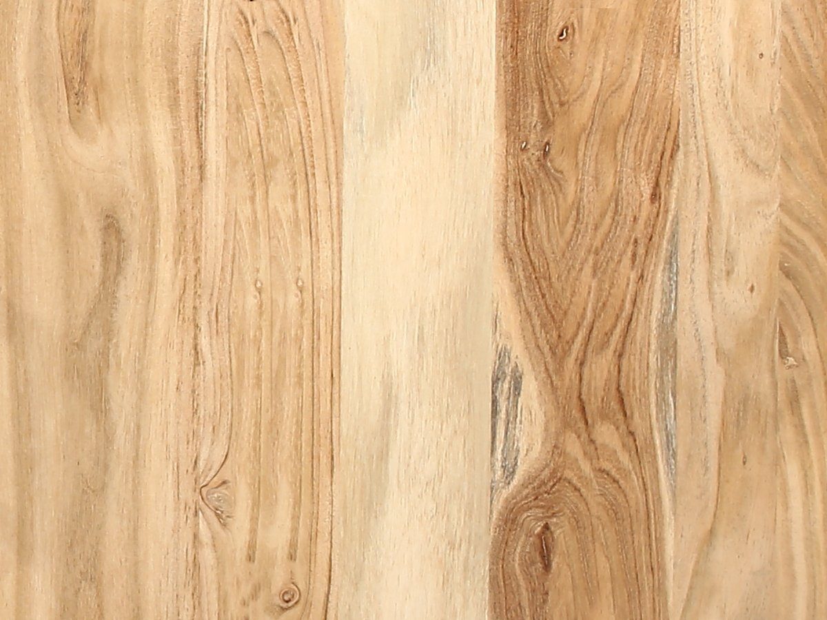 Länge natürliche Baumkante, Couchtisch Massives Akazienholz, Junado® Sarah, 118cm Naturfarben