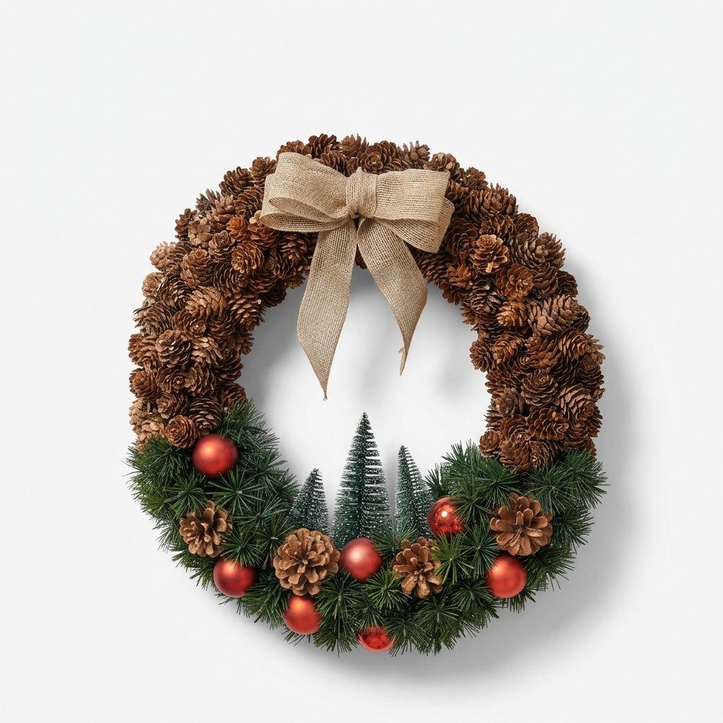 Home-trends24.de Dekokranz Kranz Dekokranz Türkranz Tischkranz Weihnachten Deko Winter Ø 43