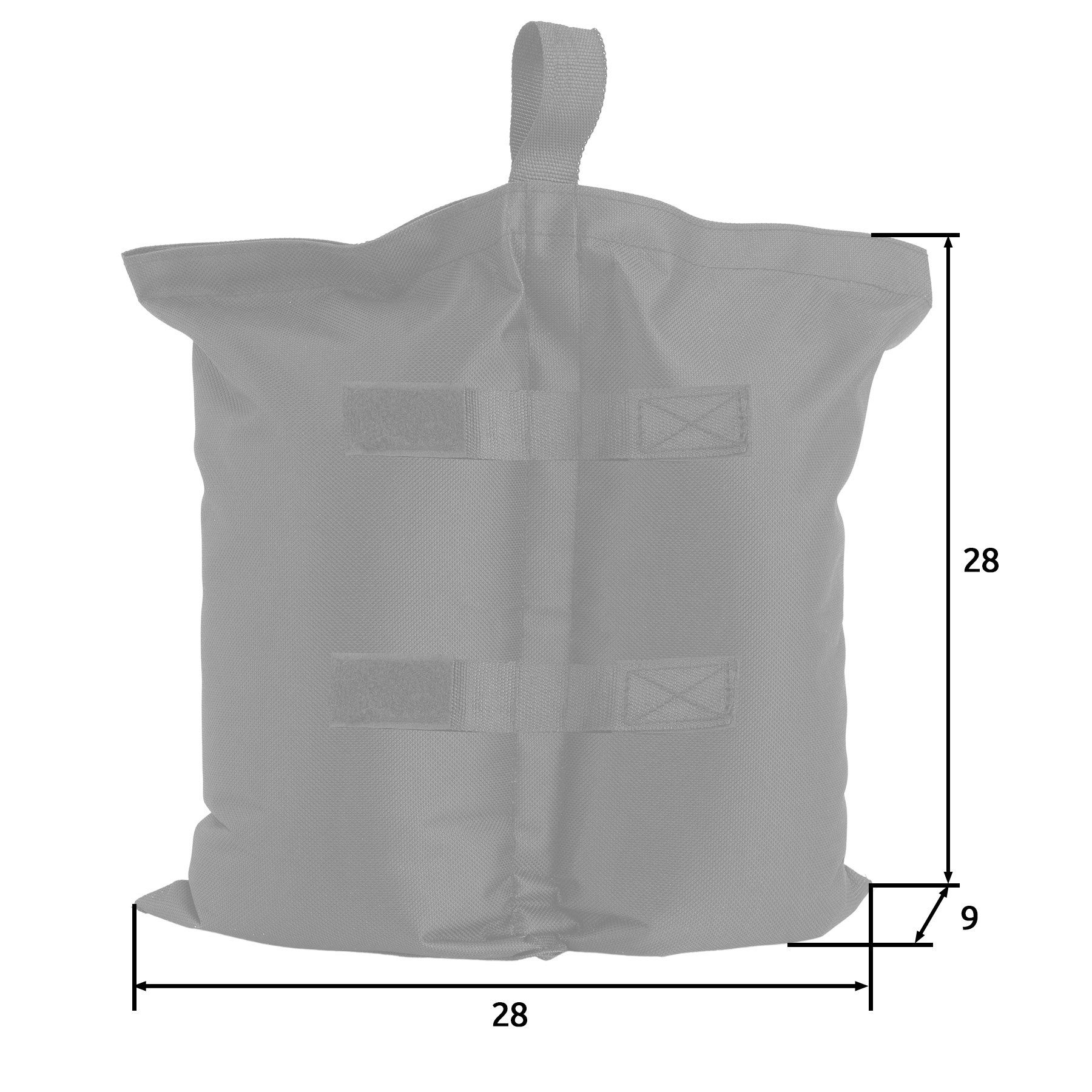 tectake Beschwerungsgewicht 4er-Set Pavillongewicht, vielfach verwendbar, bis zu 8 kg pro, (Standfußgewicht Saborra, in schwarz), Sand befüllbar, wasserdicht un – Bild 4 von 5