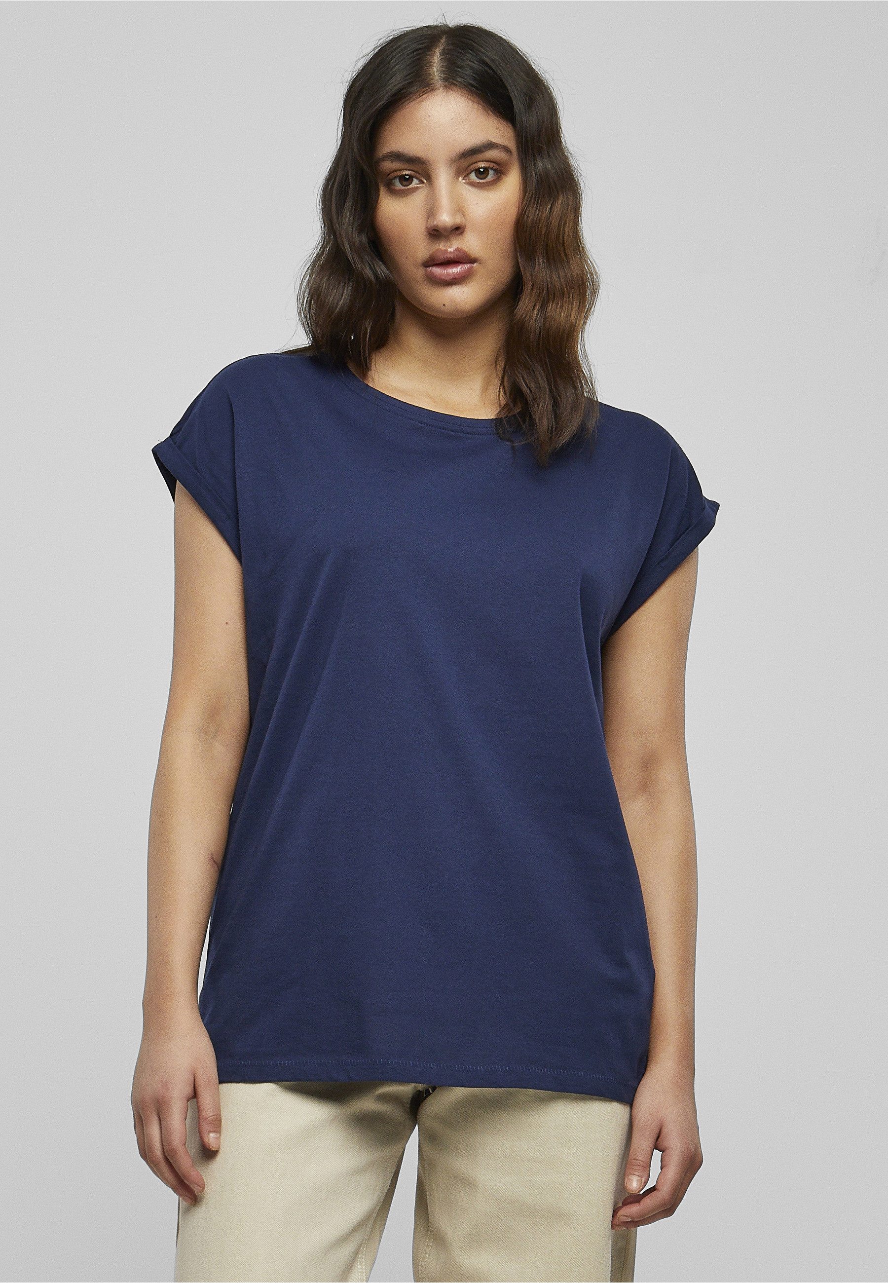 URBAN CLASSICS Kurzarmshirt Urban Classics Damen Ladies Extended Shoulder Tee (1-tlg) – Bild 5 von 5