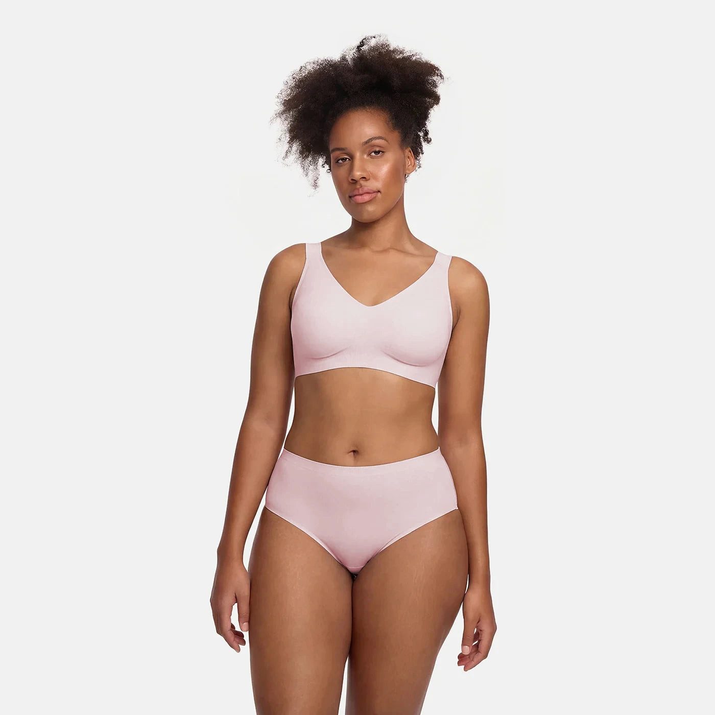 cfab (creamy fabrics) Tanga High-Waist Tanga, 3er Pack-Baby Pink-3XL