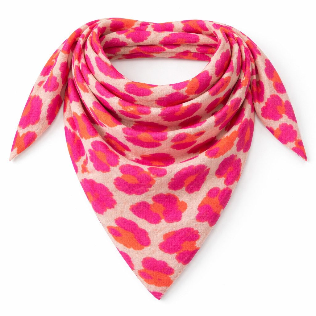 ZUKUNFTSENKEL Dreieckstuch Modetuch Damen aus 100 % Baumwolle, (weicher atmungsaktiver Schal), Made in Italy modischer Dreieckschal Modetuch