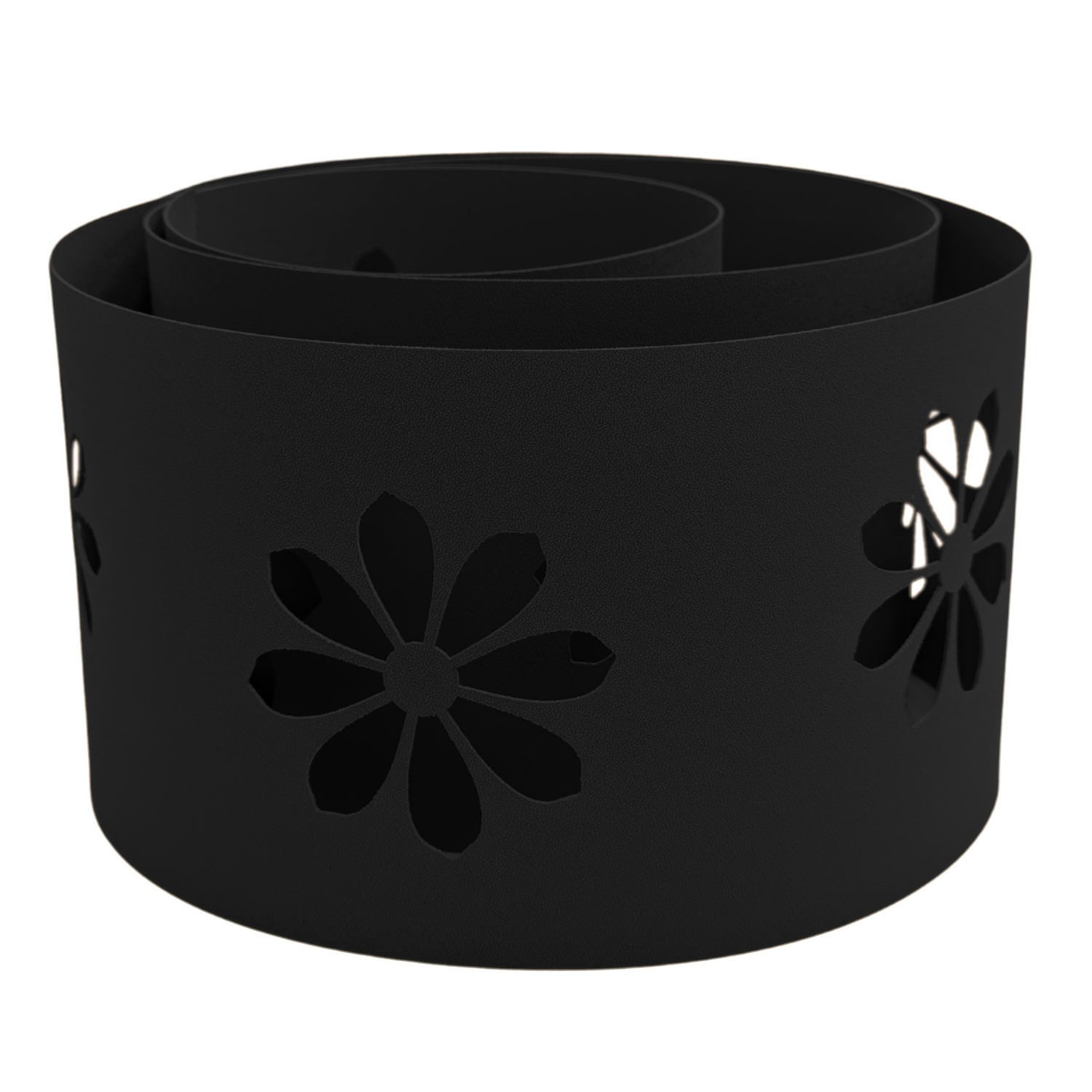 zaunzu Sichtschutzstreifen zaunzu PREMIUM dekor Sonnenblume Sichtschutz Schwarz 2,55m, (1x Einzelstreifen, Lasermuster für Deinen Doppelstabmattenzaun Laserstreifen), 5 Jahre garantierte Farbechtheit, UV-beständig