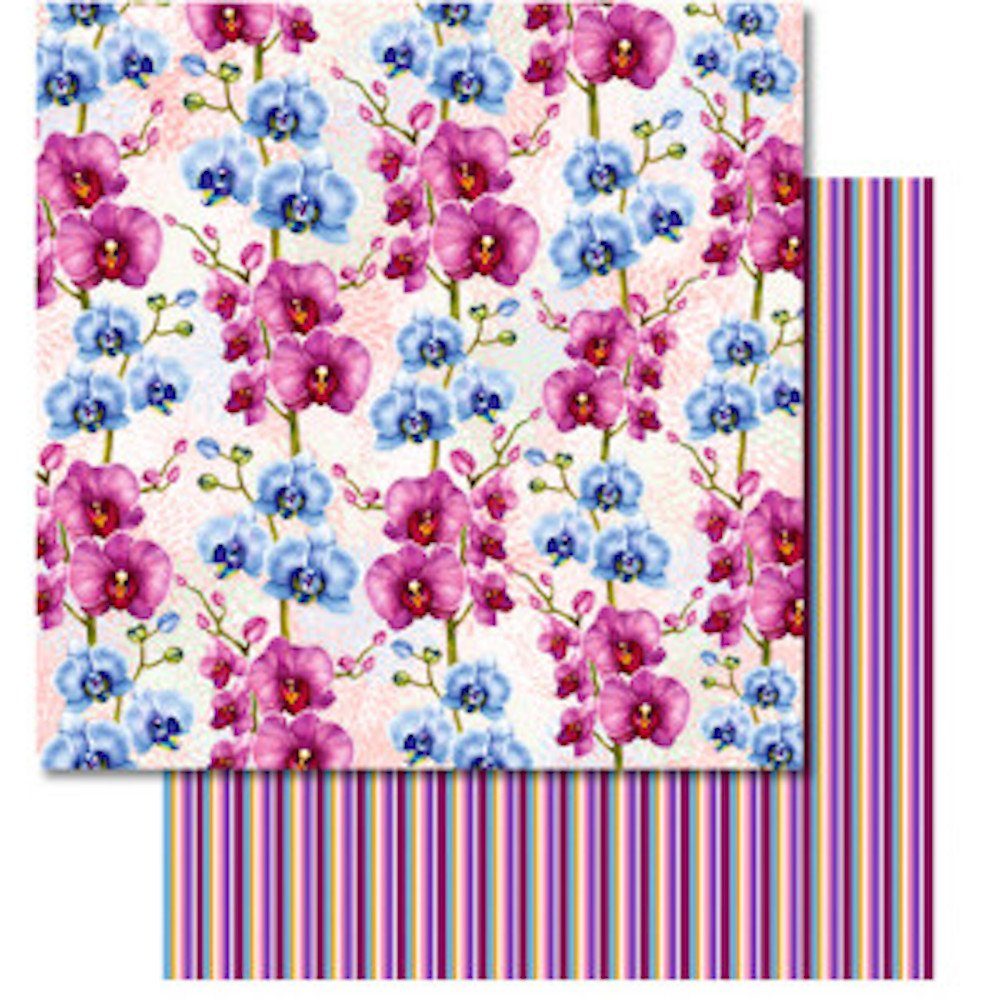 Scrapbooking 246 'Orchideen' Papier URSUS Motiv Premium Zeichenpapier