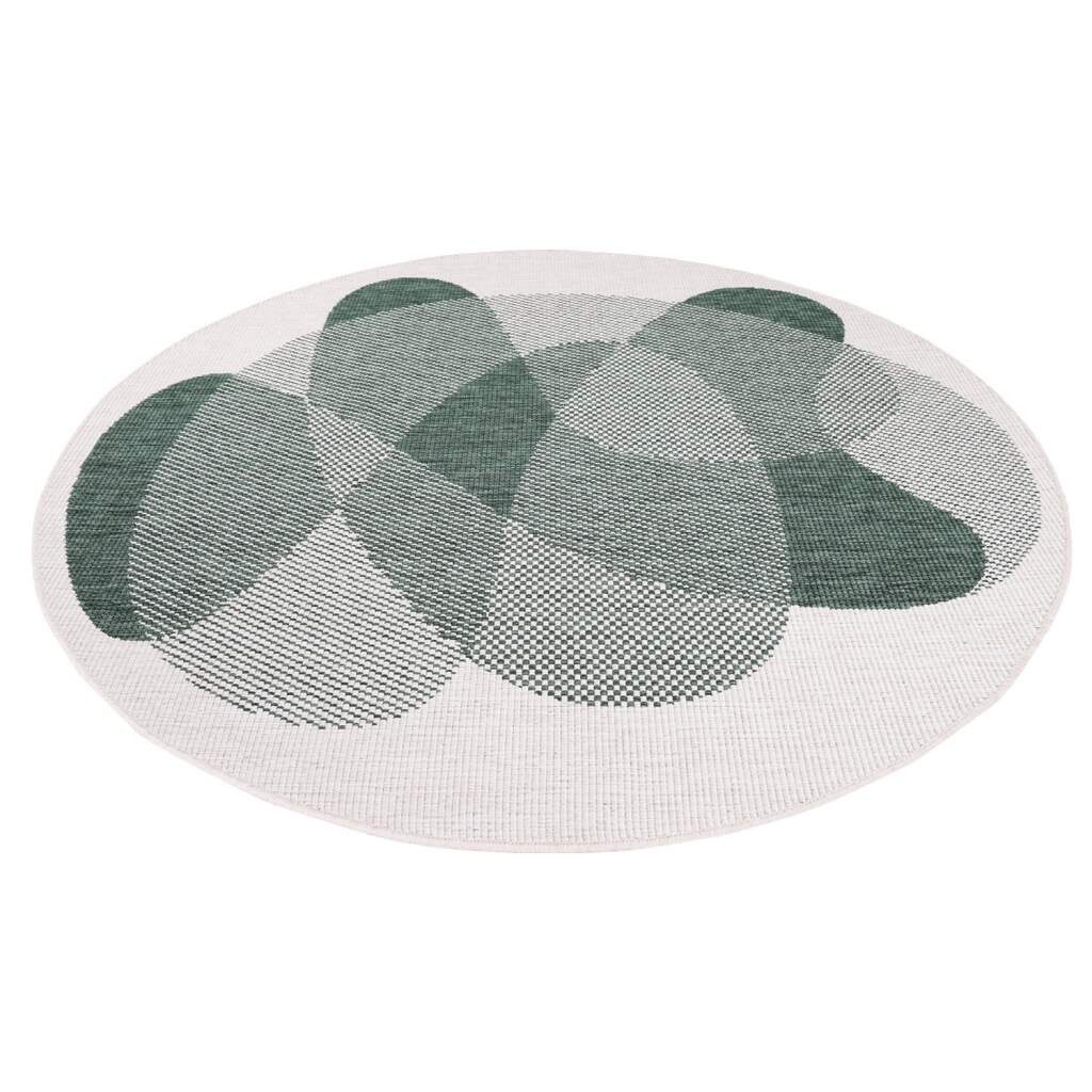 Carpet City Outdoorteppich »DUO RUG 5835«, rund, 5 mm Höhe, Wendeteppich We günstig online kaufen