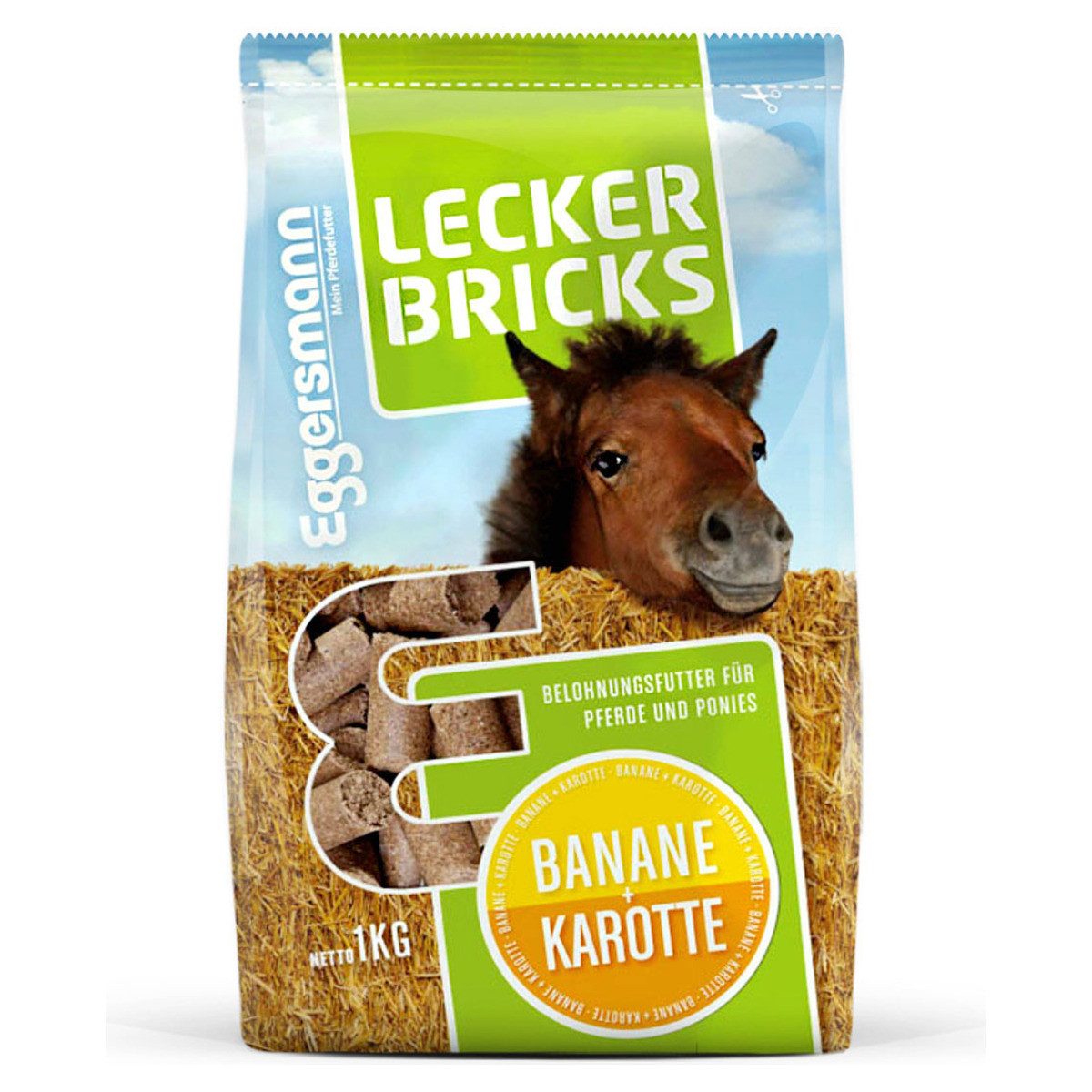 Eggersmann Lecker Bricks Banane & Karotte 1 kg, Snack für: Farming