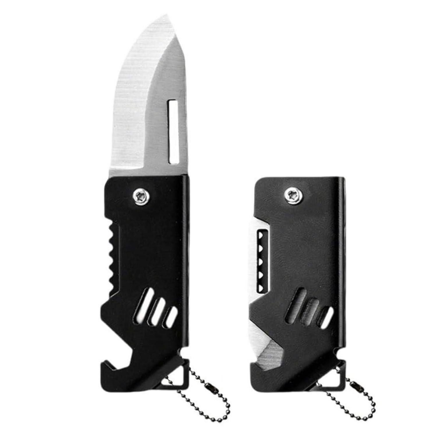 LuxusKollektion Allesschneider Mini Taschenmesser Schlüsselanhänger Edelstahl Klein Klappmesser