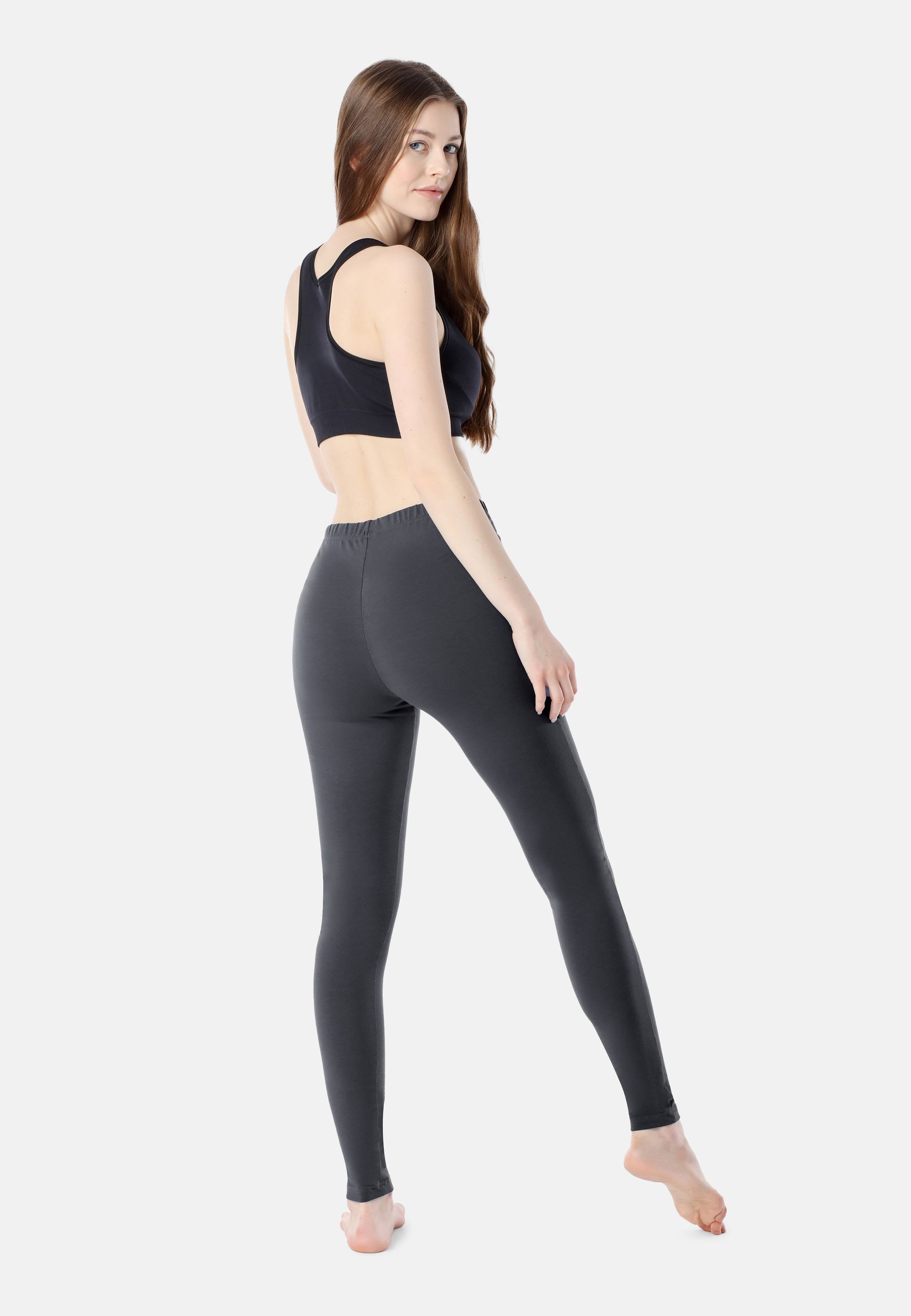 Bellivalini Leggings Damen Lange Leggings aus Baumwolle BLV50-198 (1-tlg) elastischer Bund