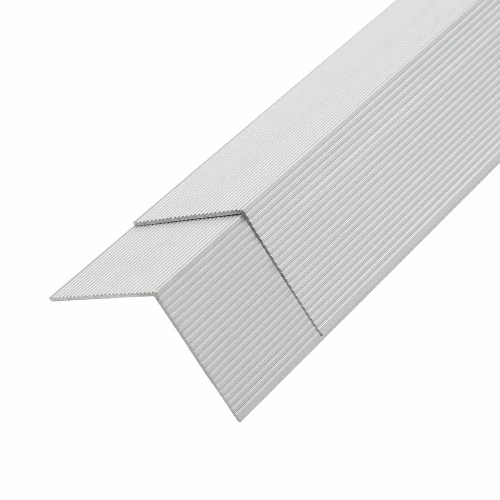 vidaXL Klickfliesen-Eckleiste 5 Stk. Verkleidungswinkel Verkleidungen Aluminium 170 cm Silber, 1 St.