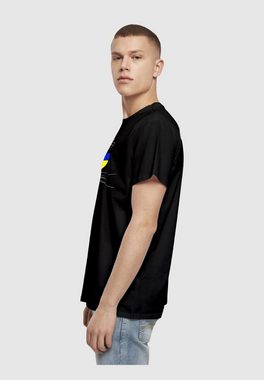 Merchcode T-Shirt Merchcode Herren Peace - 2 Hand Heart Black Basic T-Shirt (1-tlg)