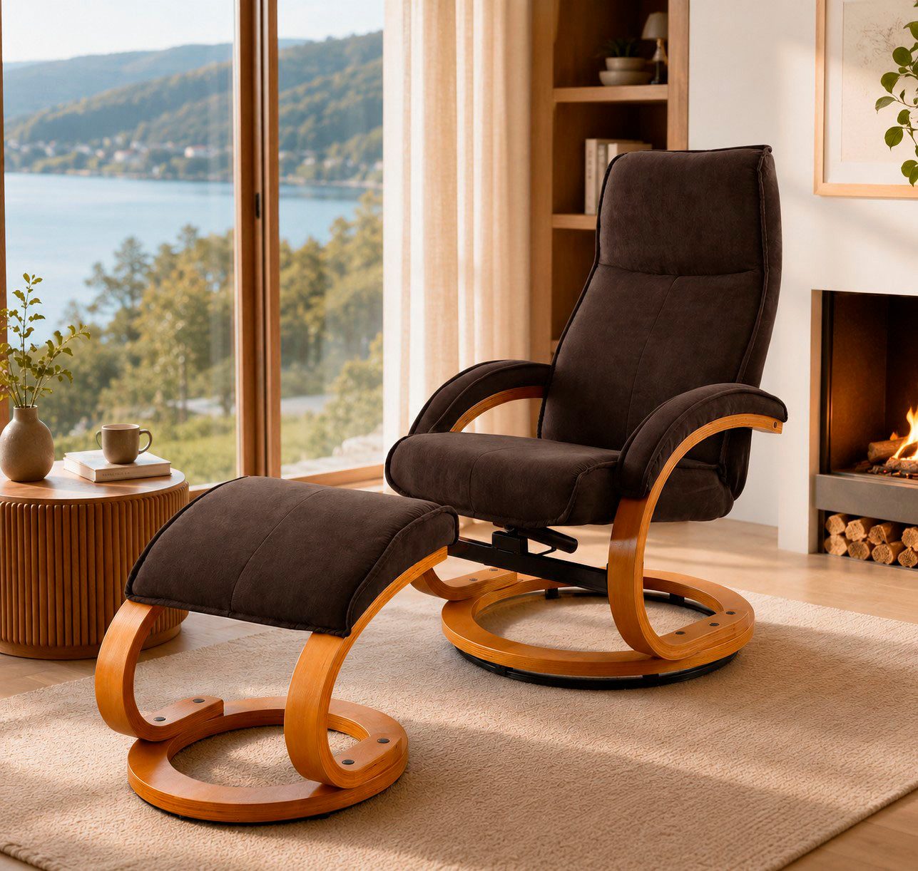 OTTO home Relaxsessel mit Hocker PARIS - OTTO. Verlässliche Qualität. (Set, 2-St., bestehend aus Sessel und Hocker), Relaxfunktion, Dreh- und Kippfunktion, Unser Dauertiefpreis