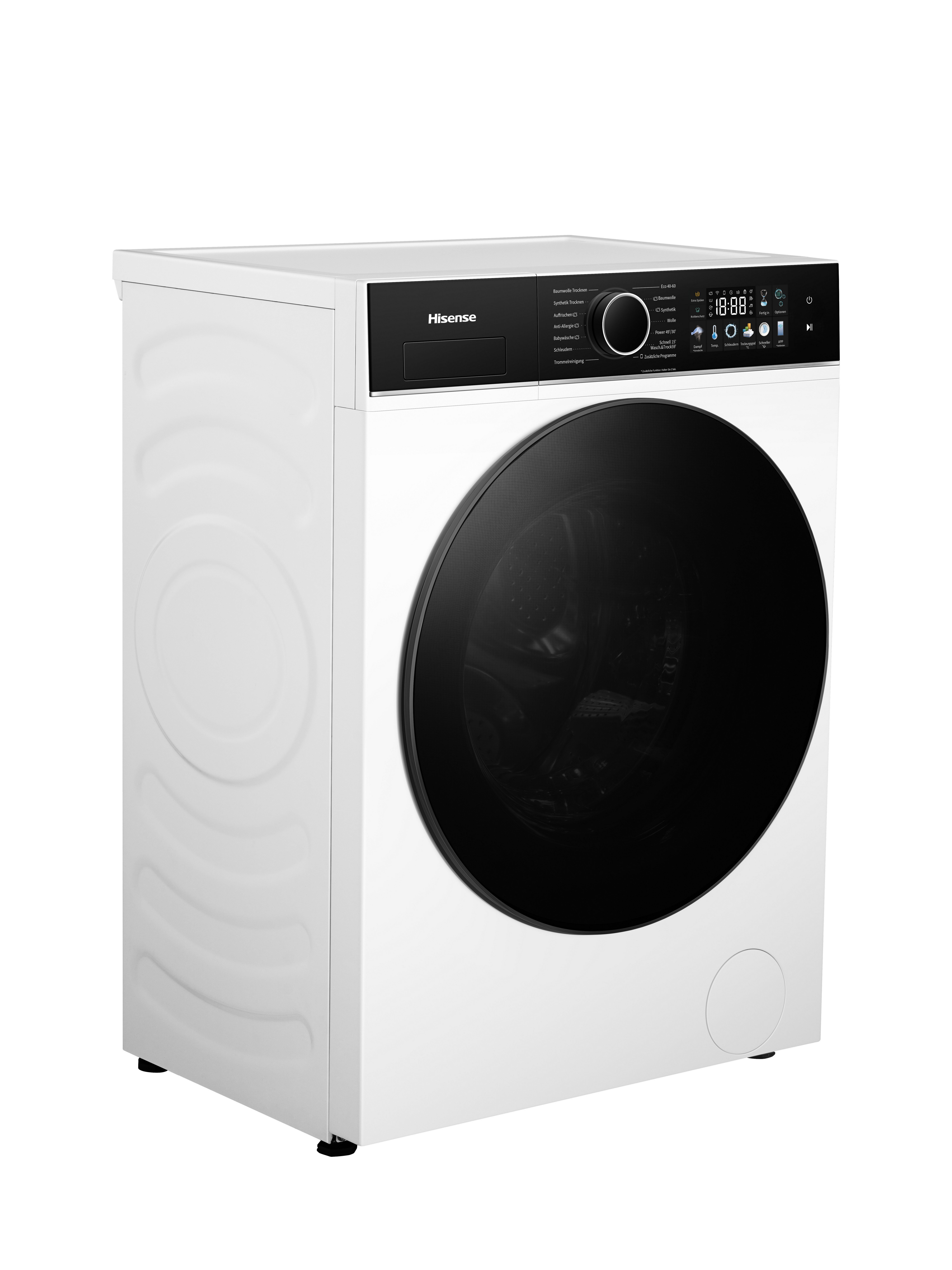 Hisense Waschtrockner 3i Serie WD3I8043BWF2, 8 kg, 5 kg, 1400 U/min, Waschen & Trocknen in 59 min.