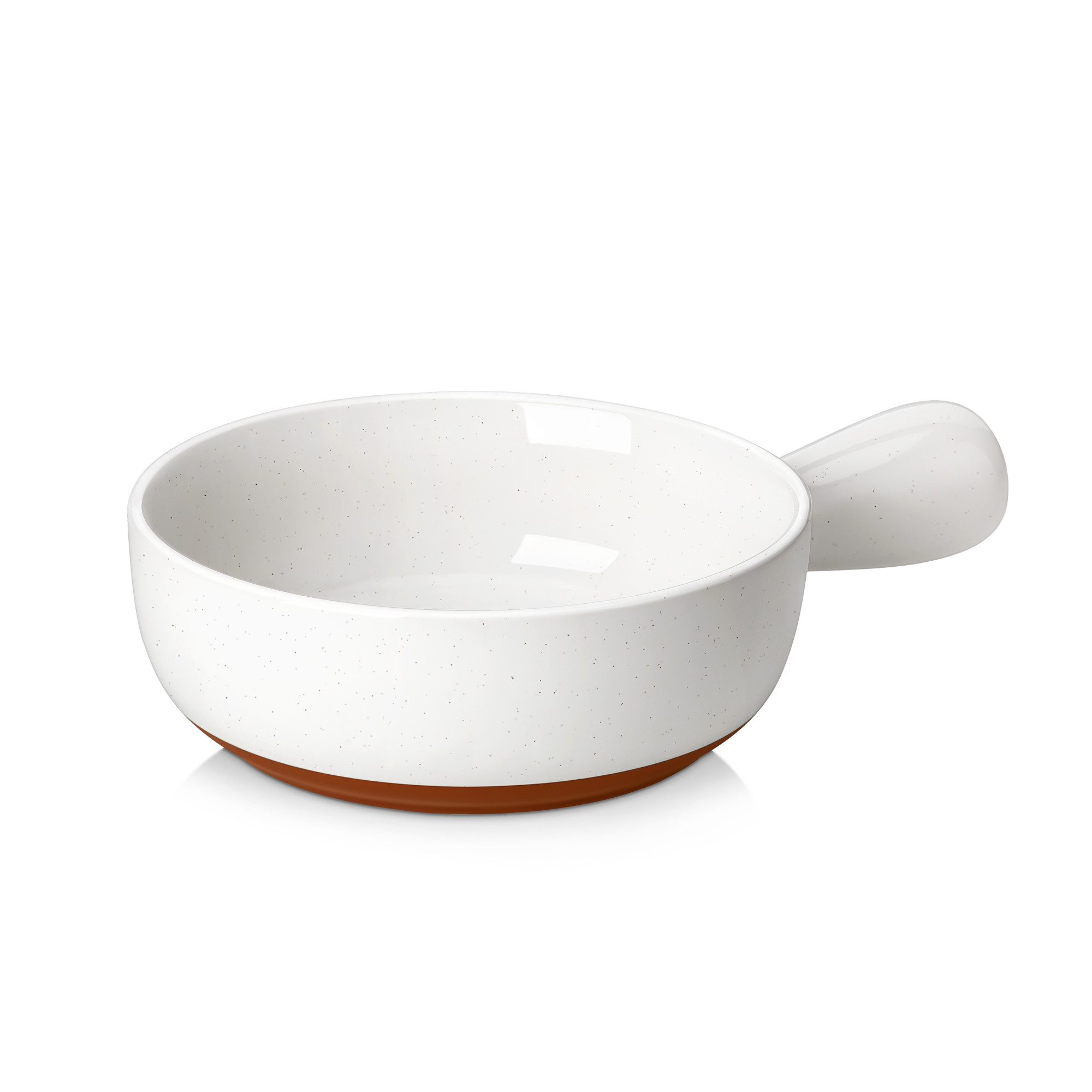 MALACASA Suppenschale Steingut Eintopfschale mit Griff, Sesamglasur, Steingut, (Set, 1-tlg)