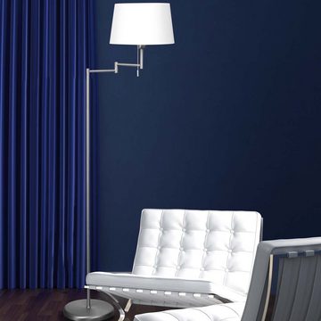 Steinhauer LIGHTING Stehlampe, Standlampe Stehleuchte verstellbar Wohnzimmerleuchte silber Textil