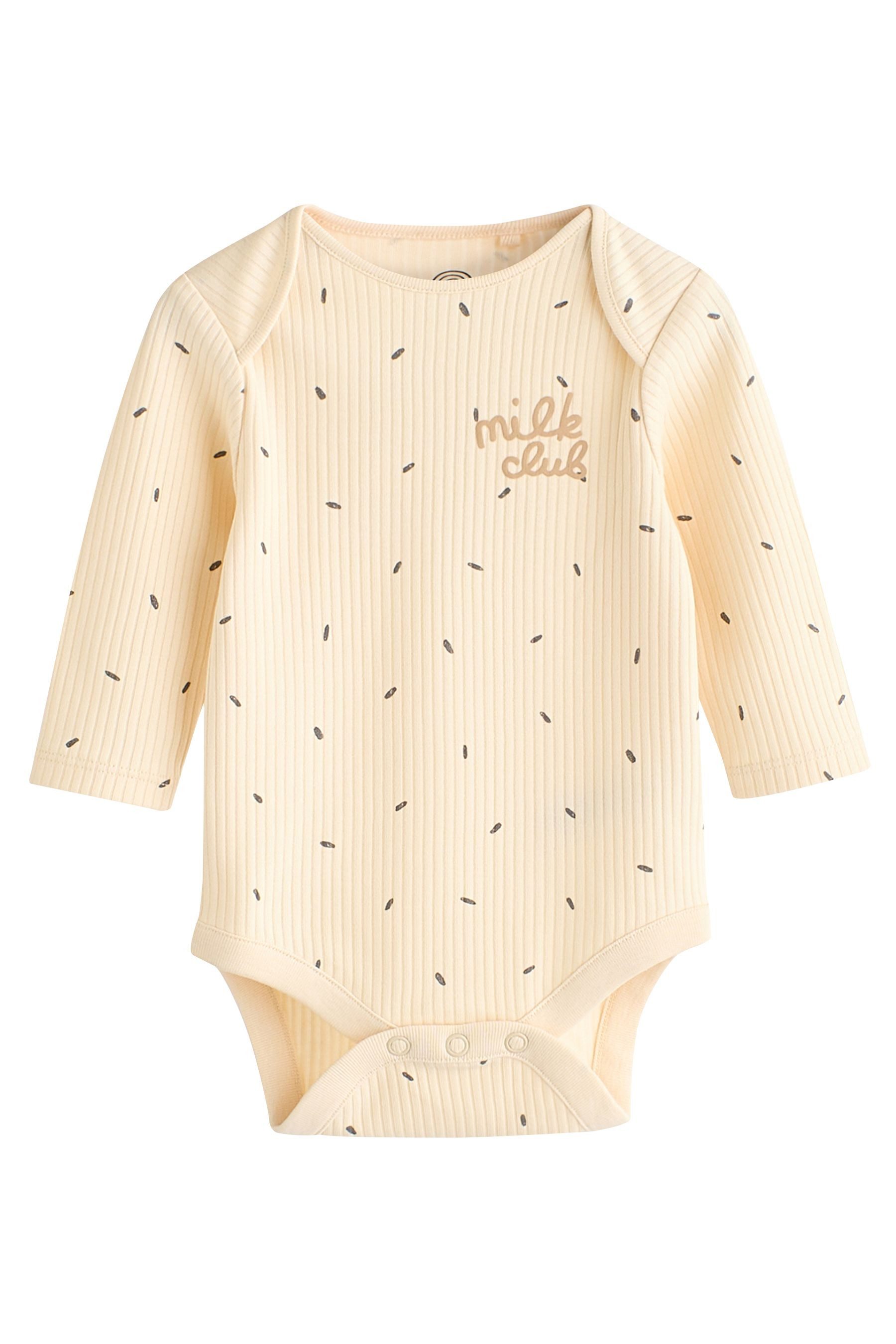 Next Langarmbody Baby-Bodysuits aus 100 % Baumwolle, 3er-Pack (3-tlg)