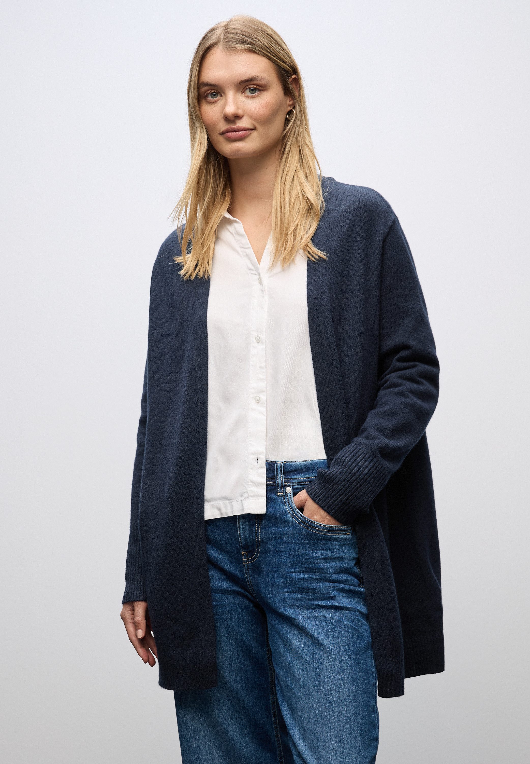 STREET ONE Strickjacke aus softem Materialmix