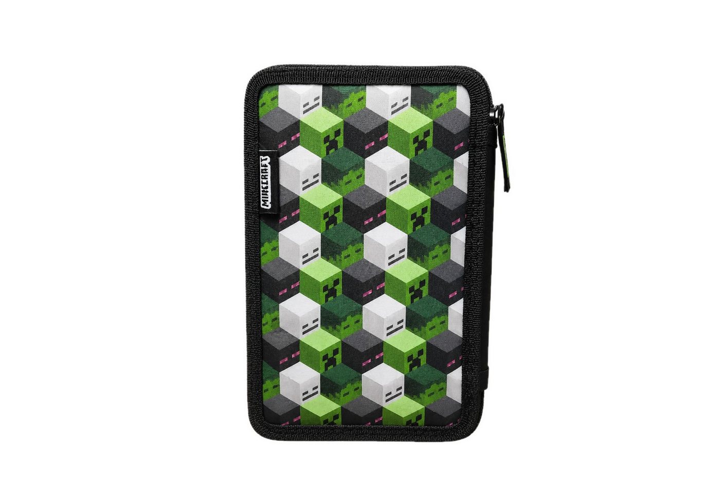 Familando Federmäppchen Minecraft Doppeldecker / große Federmappe befüllt, (4-tlg., plus Schlamper-Rolle, Turnbeutel und Geldbeutel), passend zum Schulranzen