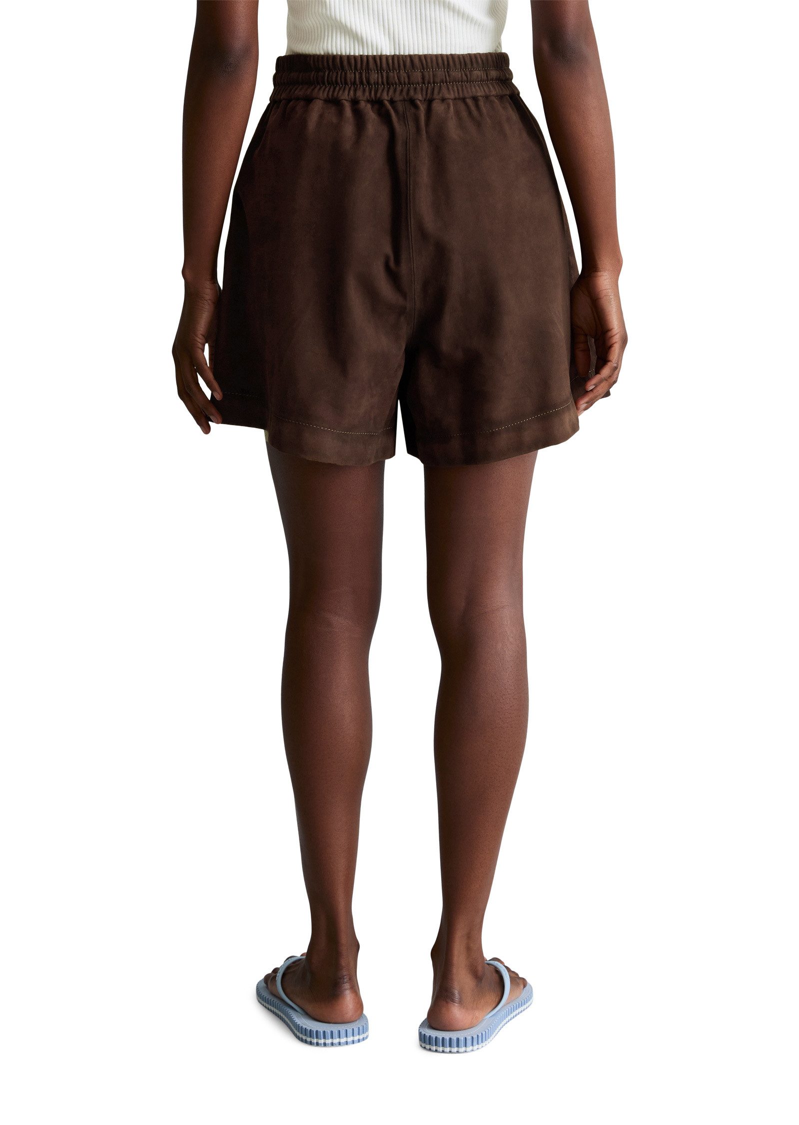 Marc O'Polo DENIM Shorts aus weichem Ziegenveloursleder