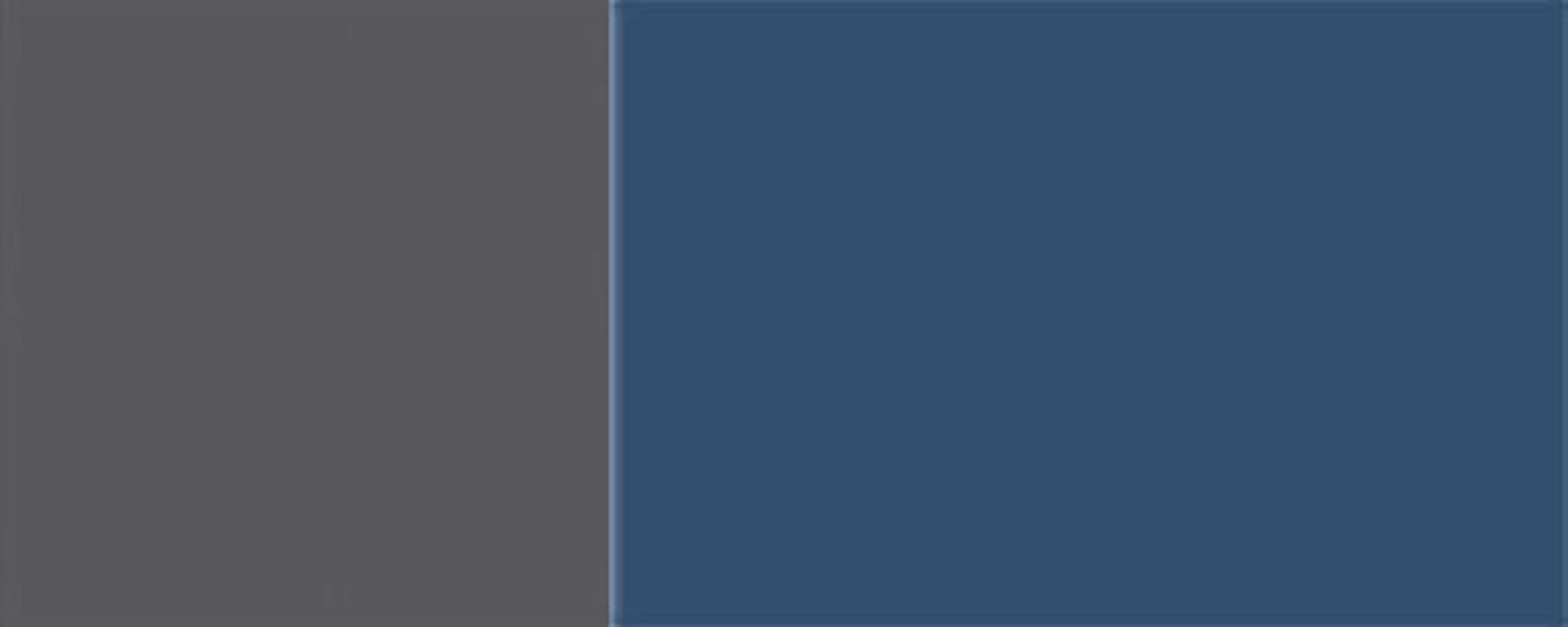 Feldmann-Wohnen Eckhängeschrank Napoli (Hochglanz pflegeleichter Front- Spanplatte grifflos wählbar 2-türig Korpusfarbe violettblau lackiert, mit MDF) und 5000 RAL Kunststoffoberfläche, 60cm Hochglanz