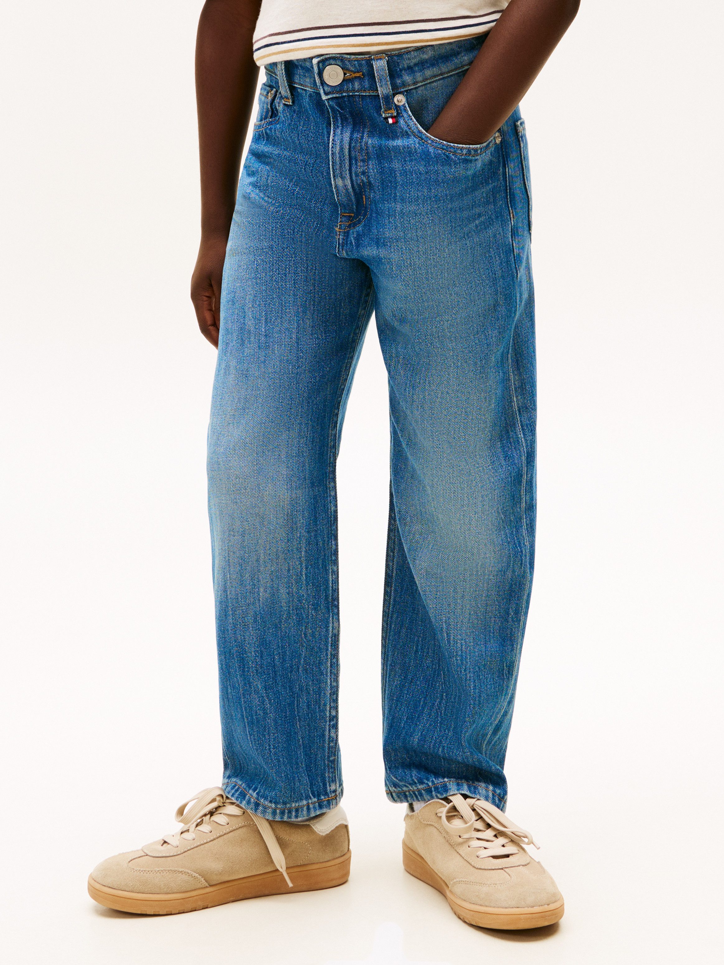 Tommy Hilfiger Gerade Jeans RELAXED WASHED MEDIUM JEANS Regular fit, für Kinder bis 16 Jahre