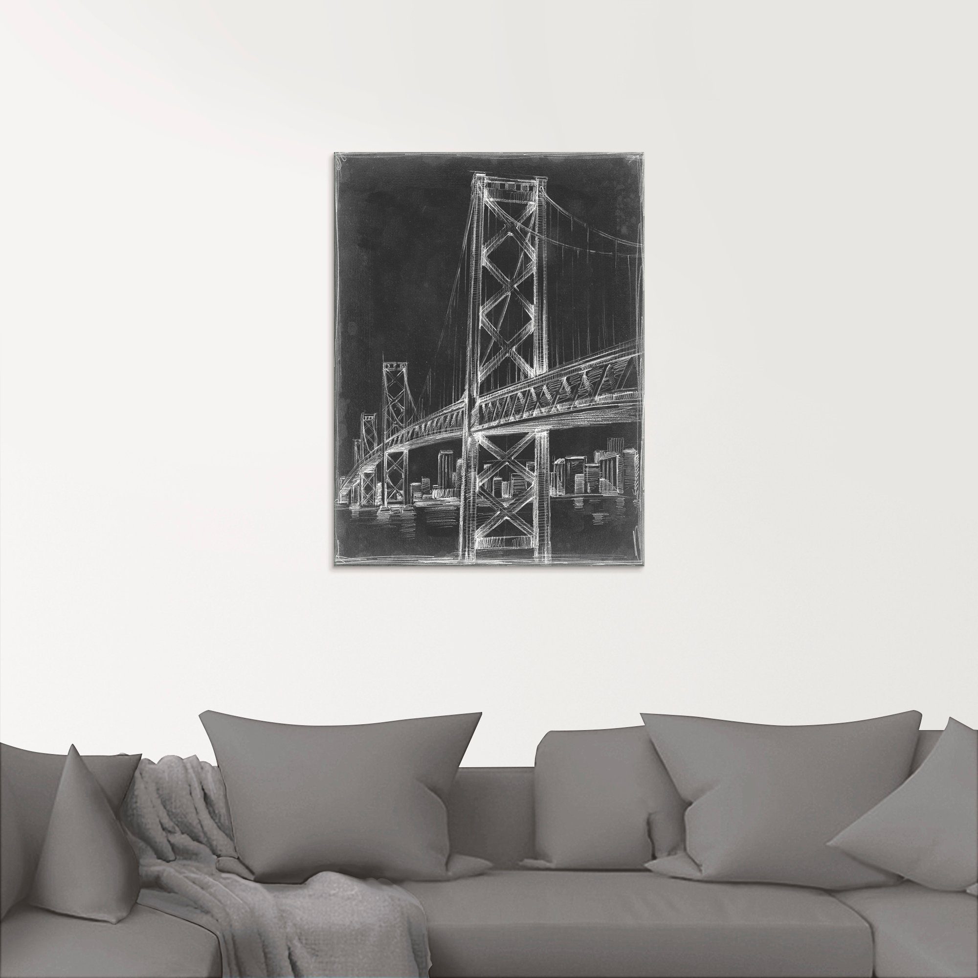 Artland Glasbild »Hängebrücke II«, Brücken (1 Stück)-kaufen