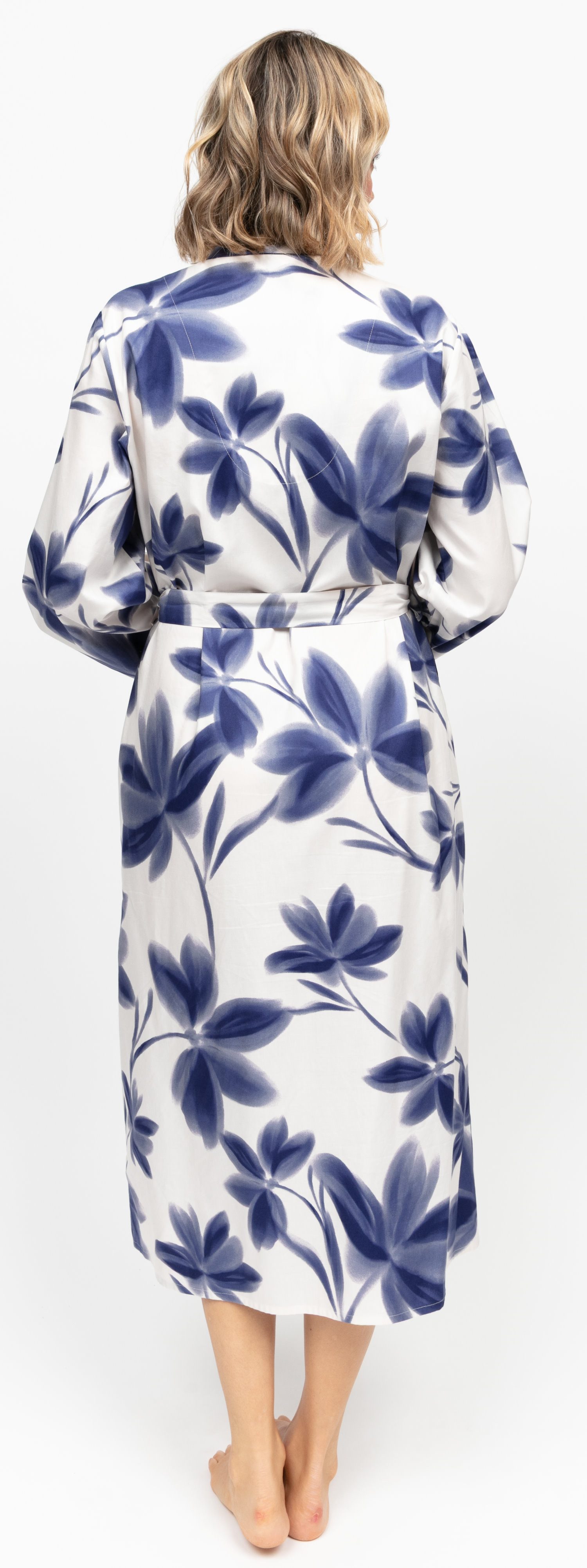 Cyberjammies Kimono Modischer Damen Morgenmantel, lang, Baumwollmischung, Kimono Kragen, Gürtel, Modisches Design