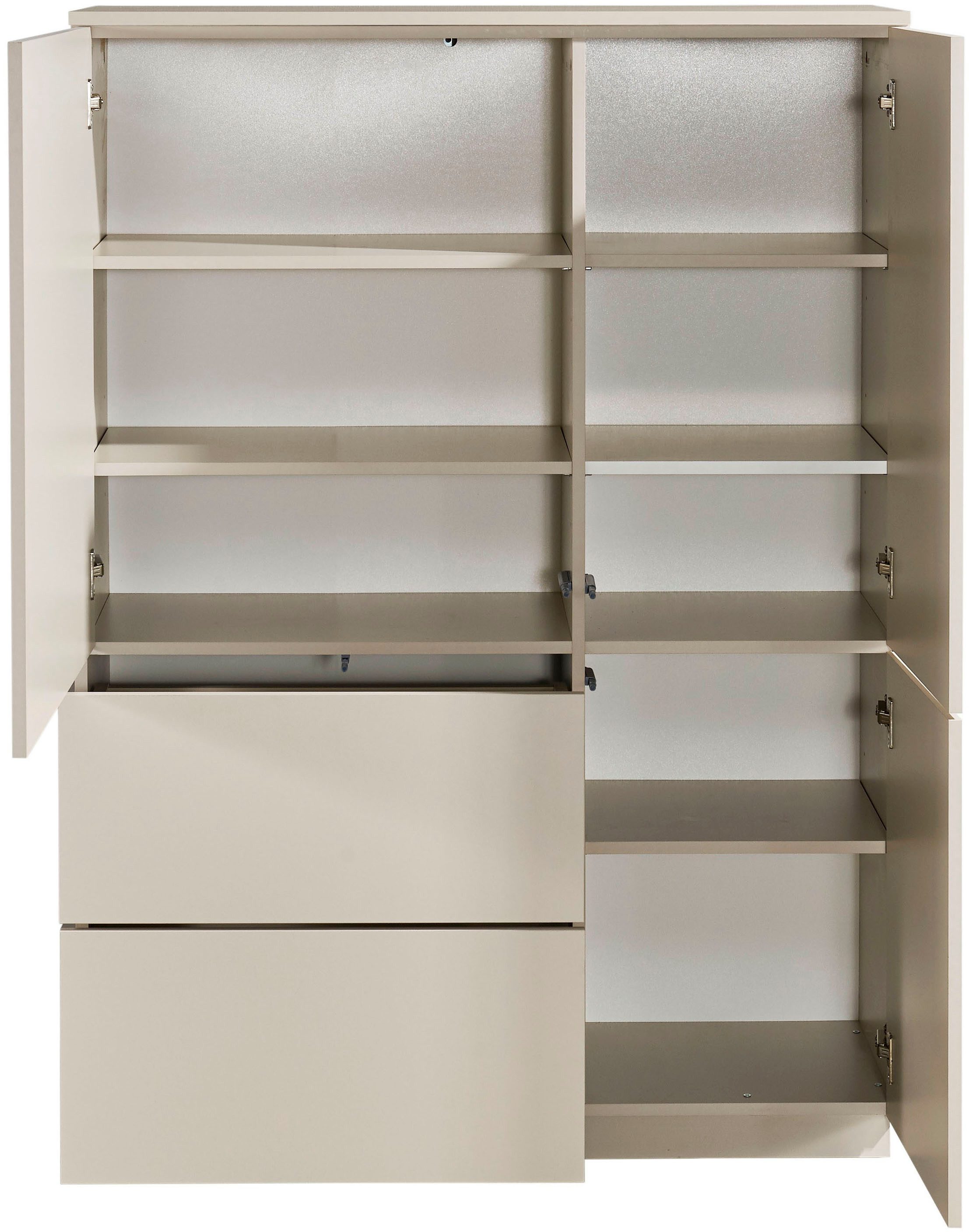 HBZ Highboard Vince Highboard, B/H/T 103x142x38 cm (1 St), Breite 103 cm, Push-to Open, Melaminbeschichtung